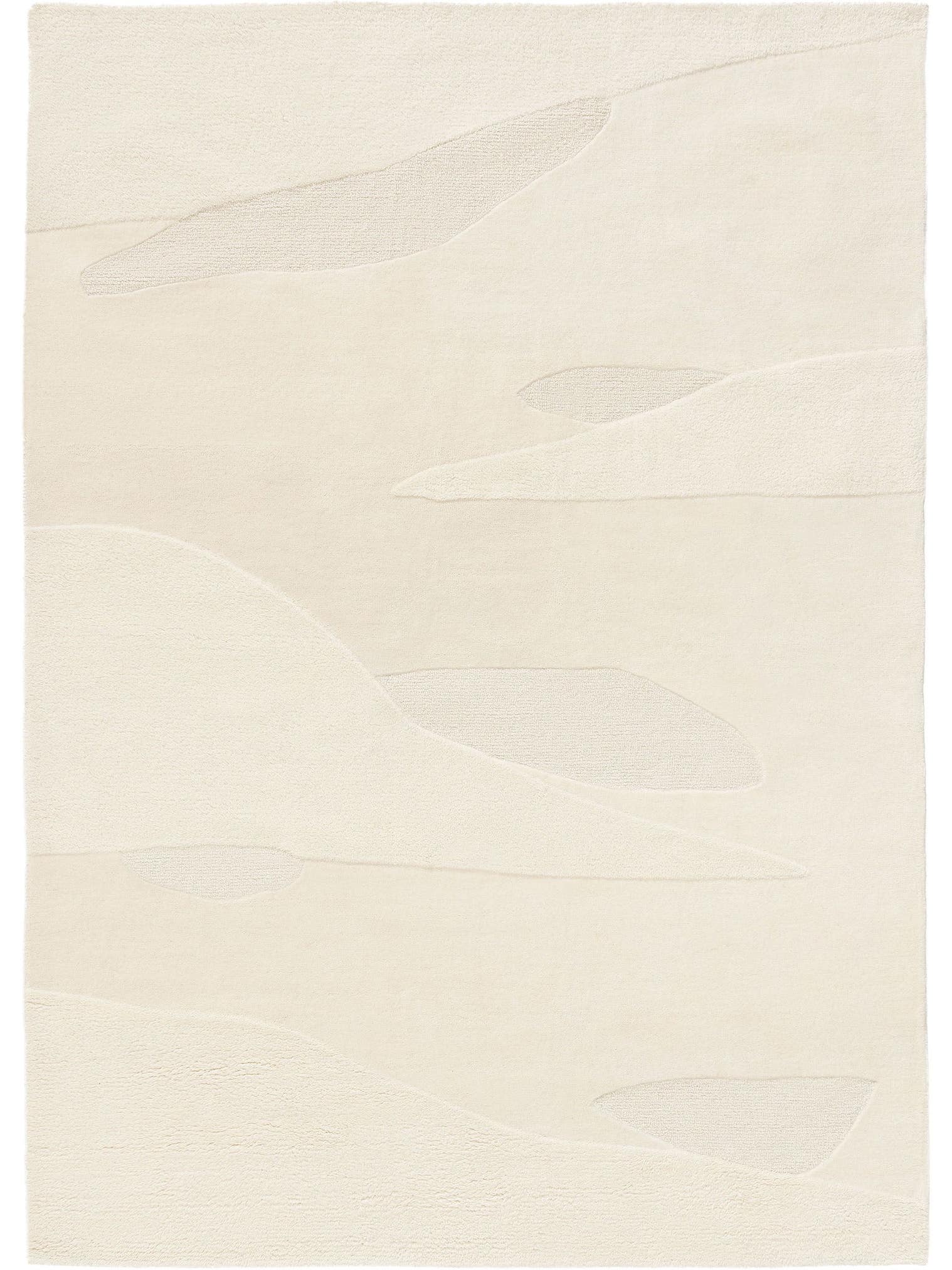 Teppich aus 100% Wolle in Weiß mit 11 bis 20 mm hohem Flor von Brink & Campman