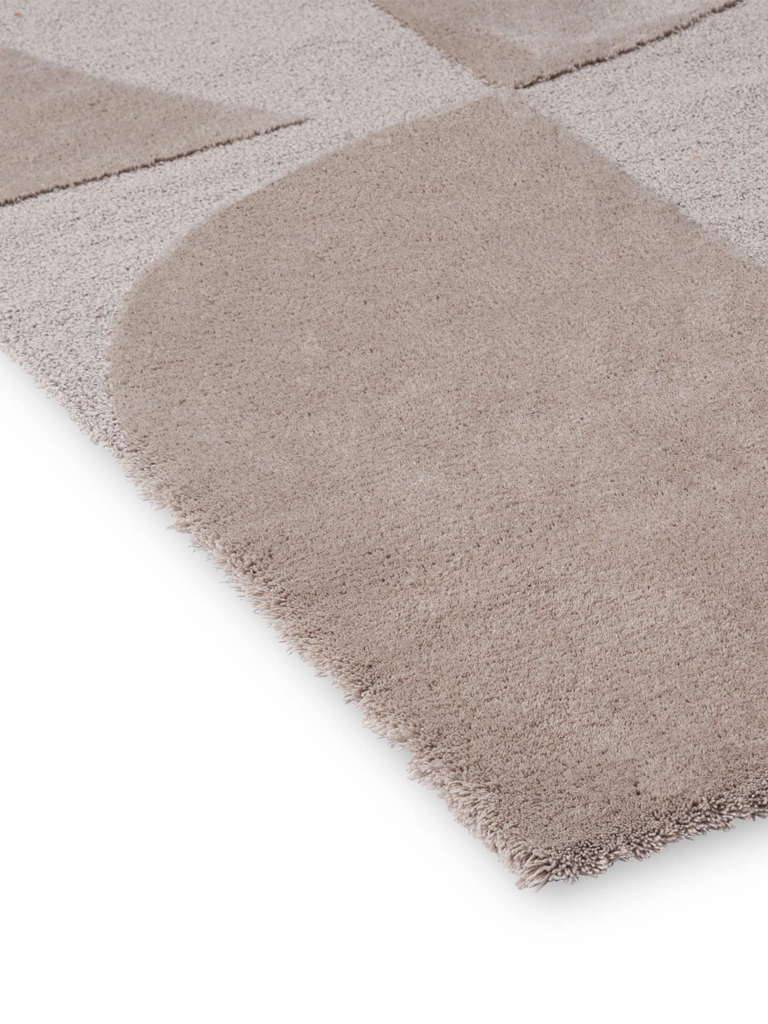 Teppich aus 100% Wolle in Taupe mit 11 bis 20 mm hohem Flor von Brink & Campman