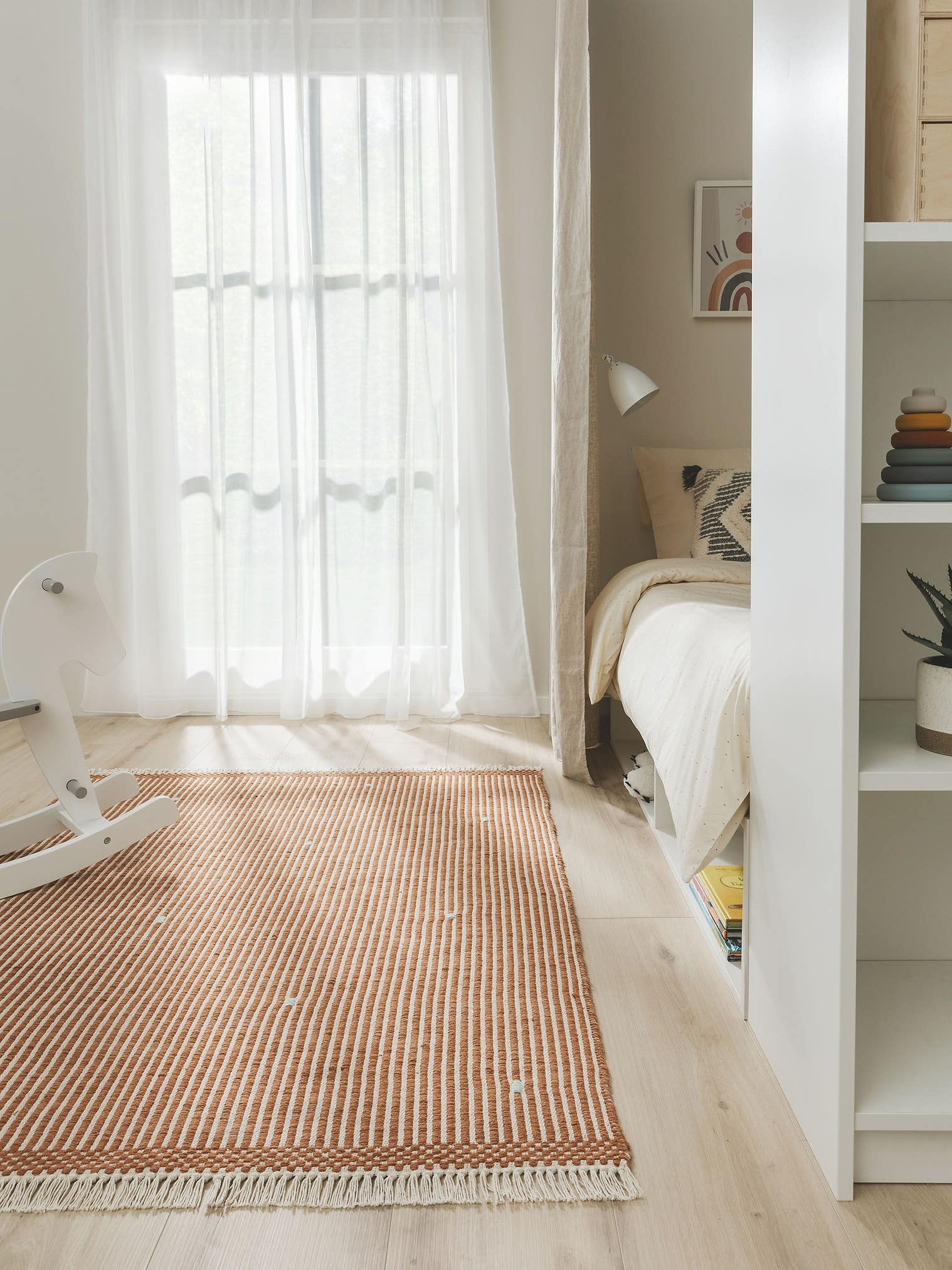 Tappeto di 70% Cotone, 30% Lana in Marrone con pelo alto 1- 5 mm da Lytte