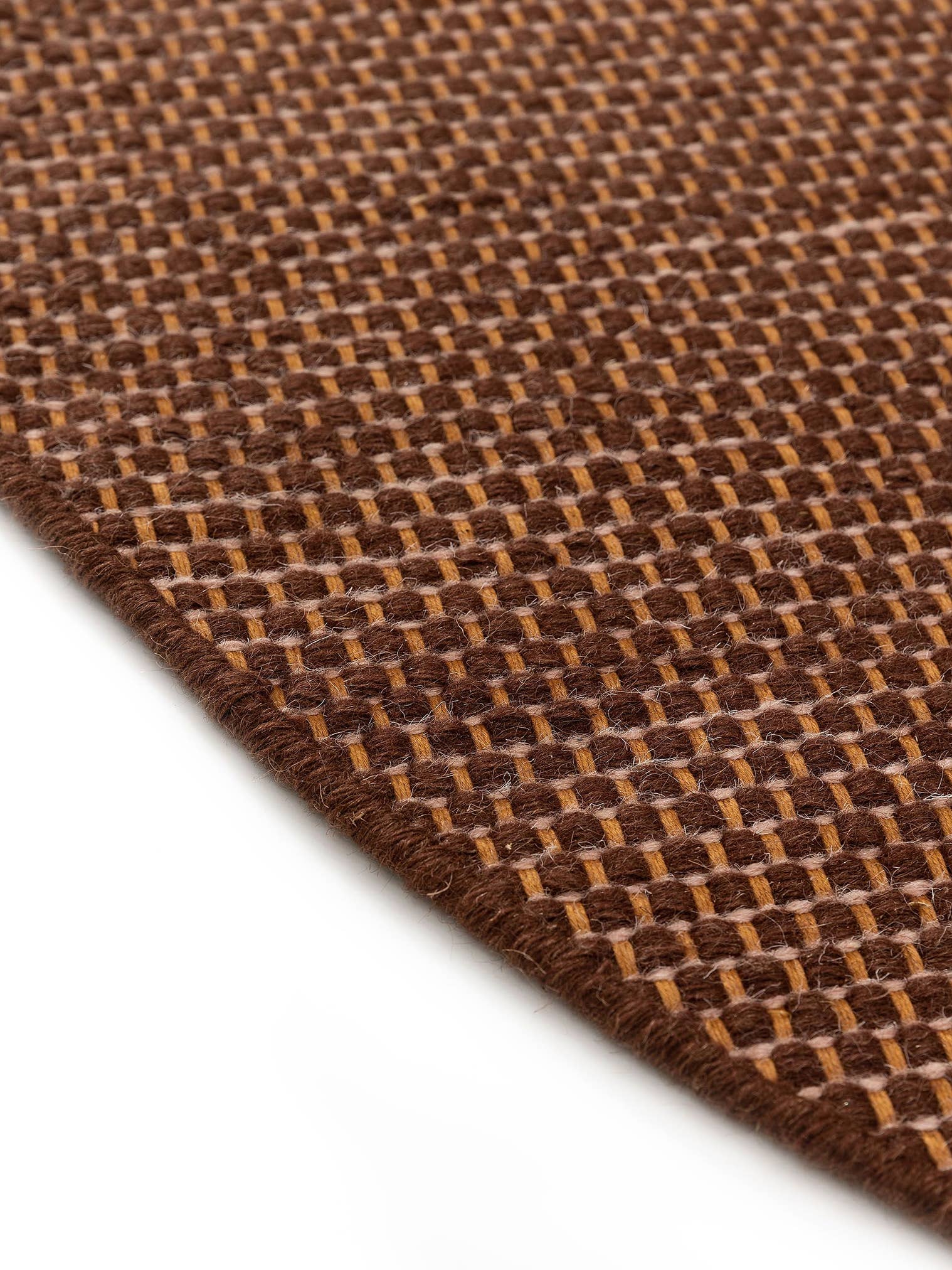 Rug made of 80% wool, 20% cotton in Brown with a 1- 5 mm high pile by benuta Pure