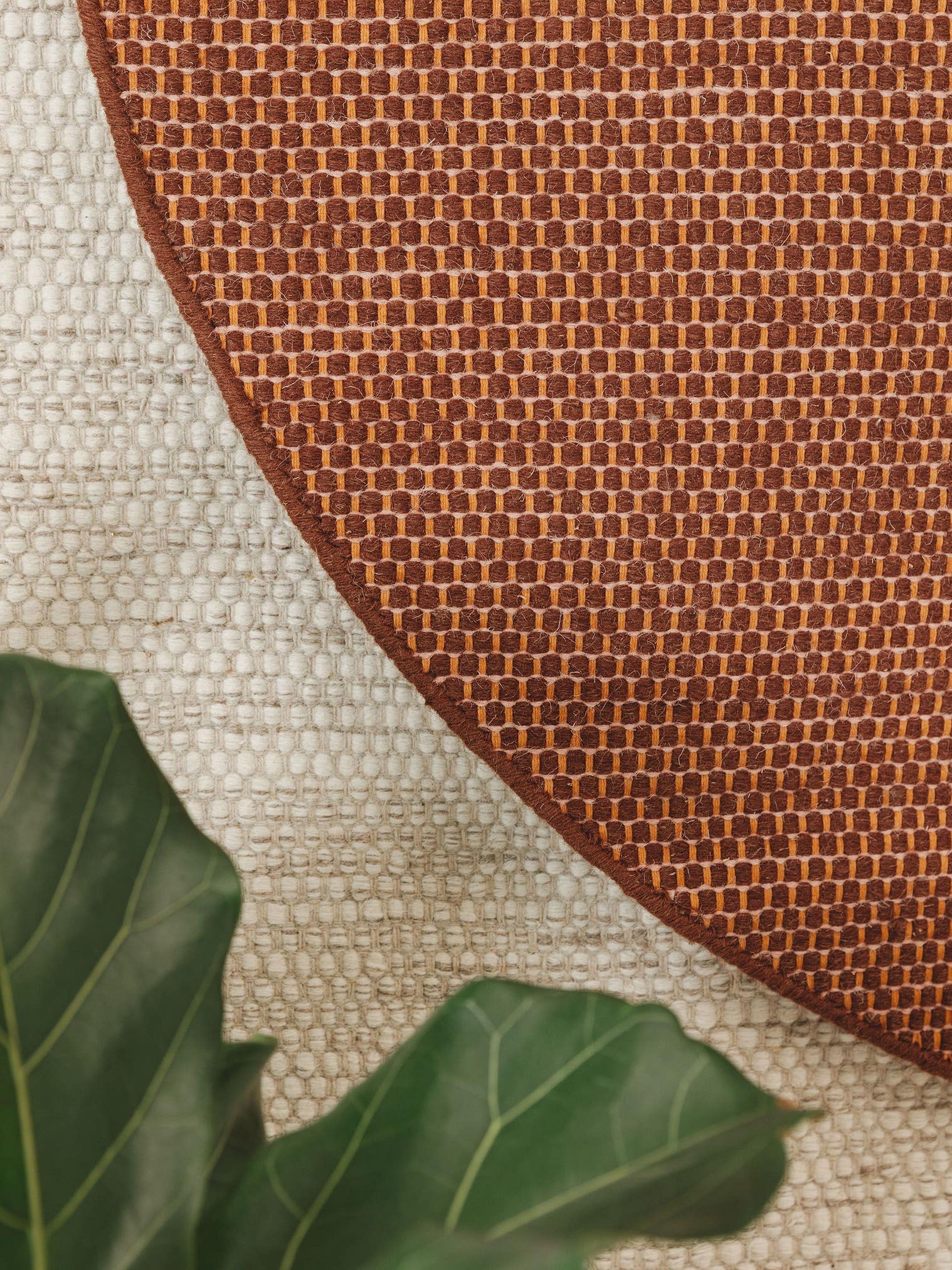 Rug made of 80% wool, 20% cotton in Brown with a 1- 5 mm high pile by benuta Pure