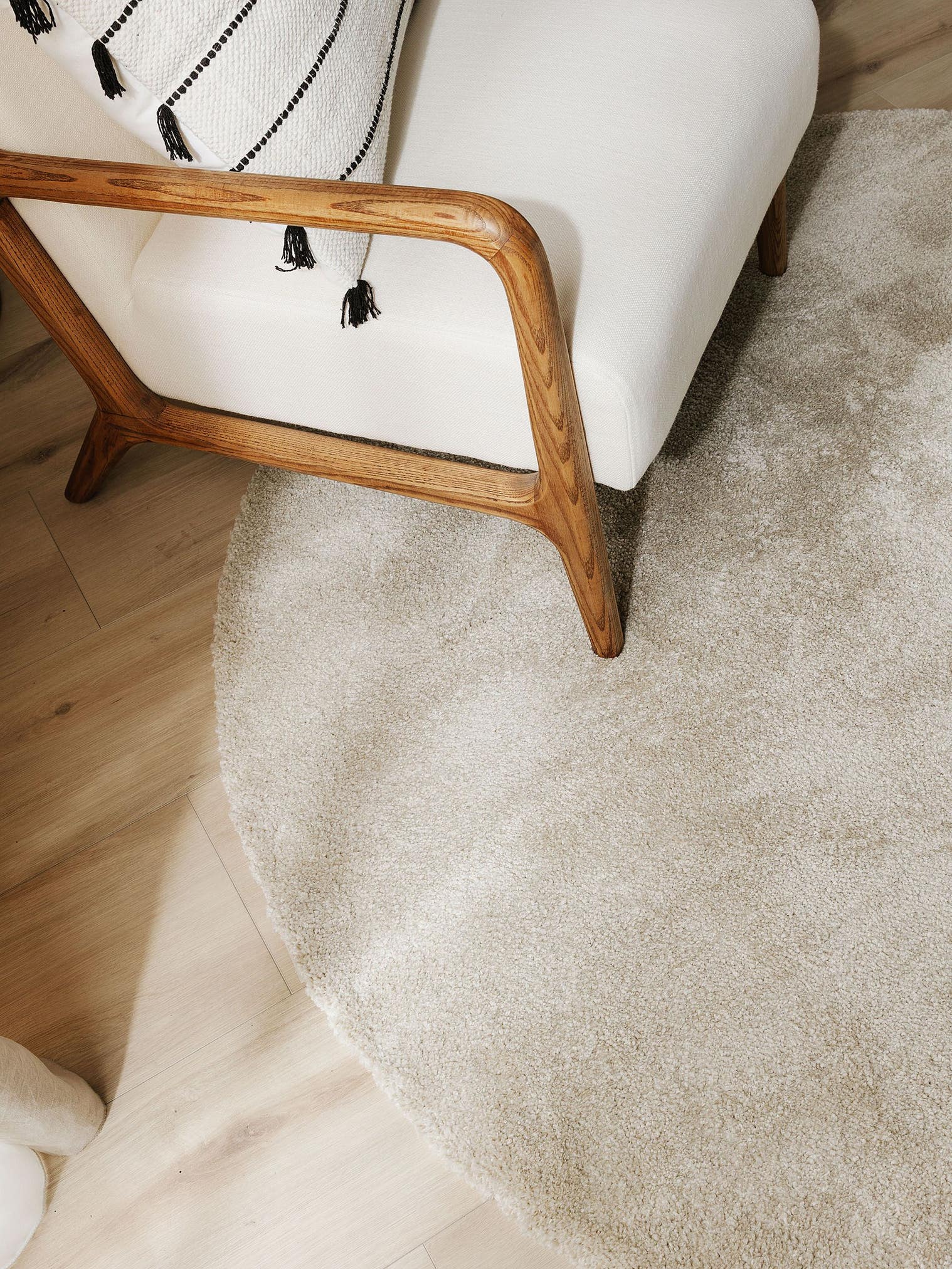 Tapis en 100% Polypropylène en Beige avec une pile de 21 - 30 mm de hauteur de benuta Nest