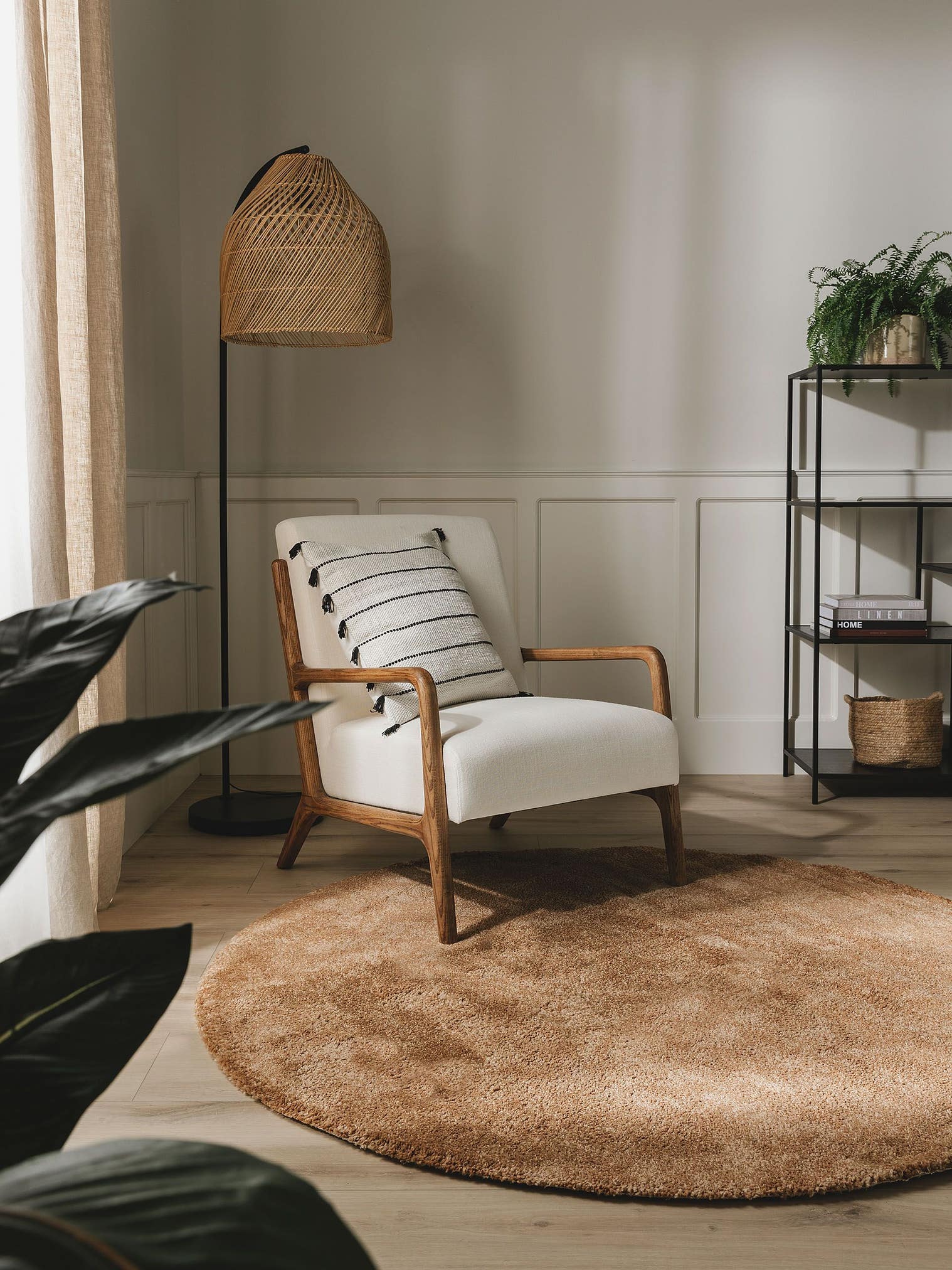 Rug made of 100% Polypropylene in Brown with a 21 - 30 mm high pile by benuta Nest