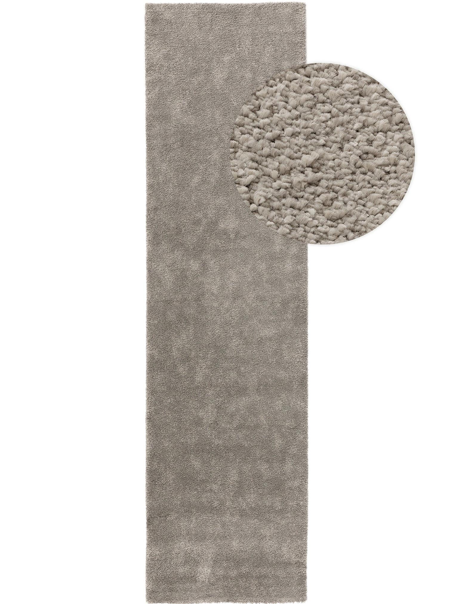 Teppich aus 100% Polypropylen in Grau mit 21 bis 30 mm hohem Flor von benuta Nest