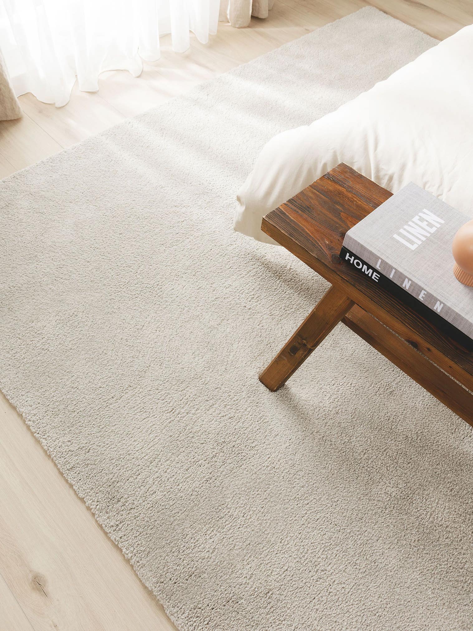 Rug made of 100% Polypropylene in Grey with a 21 - 30 mm high pile by benuta Nest