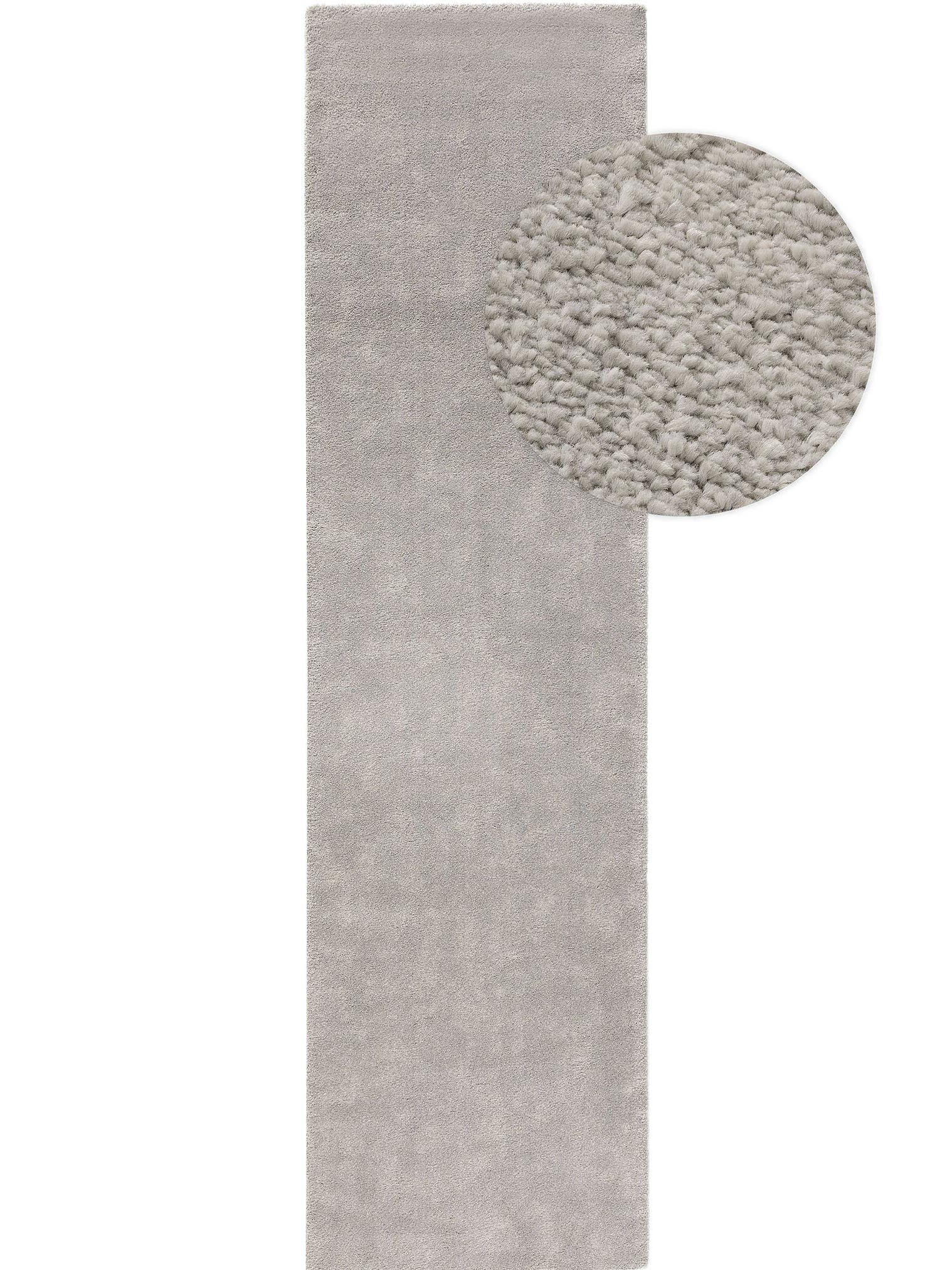 Teppich aus 100% Polypropylen in Grau mit 21 bis 30 mm hohem Flor von benuta Nest