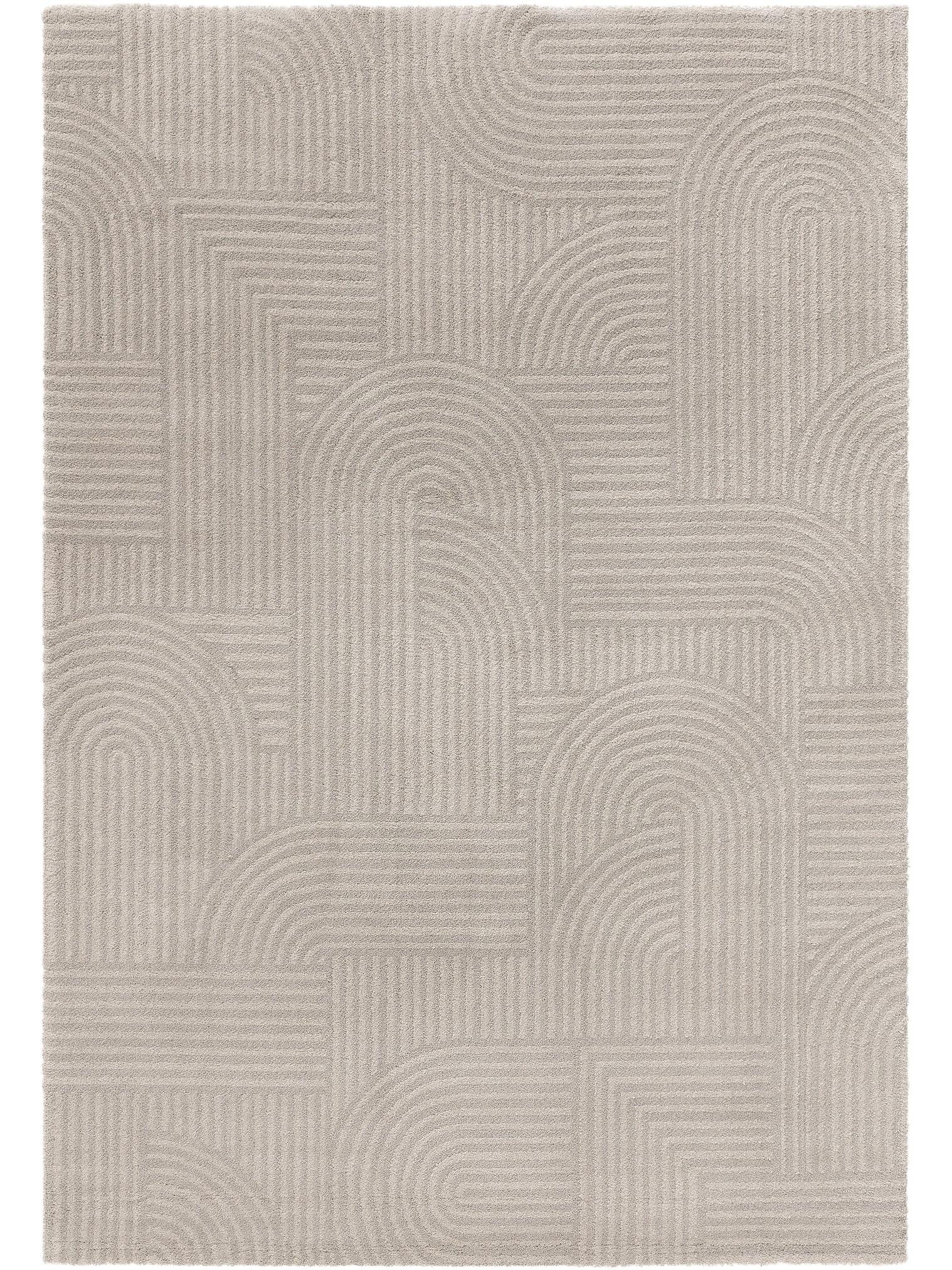 Rug made of 100% Polypropylene in Grey with a 21 - 30 mm high pile by benuta Nest