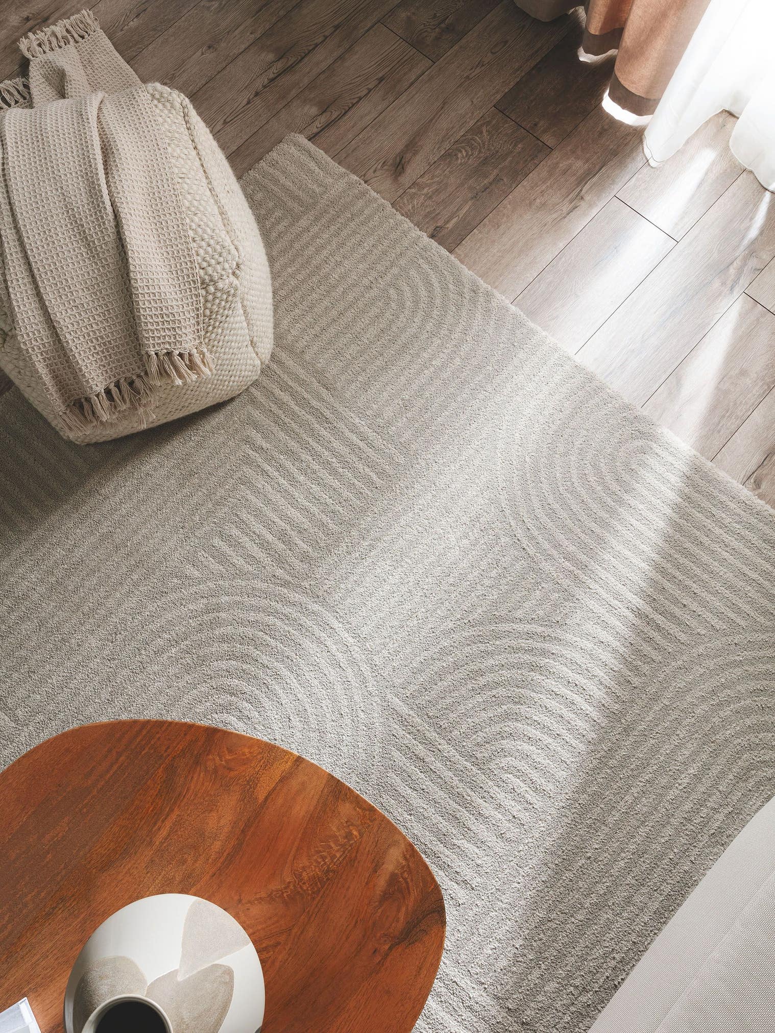 Rug made of 100% Polypropylene in Grey with a 21 - 30 mm high pile by benuta Nest