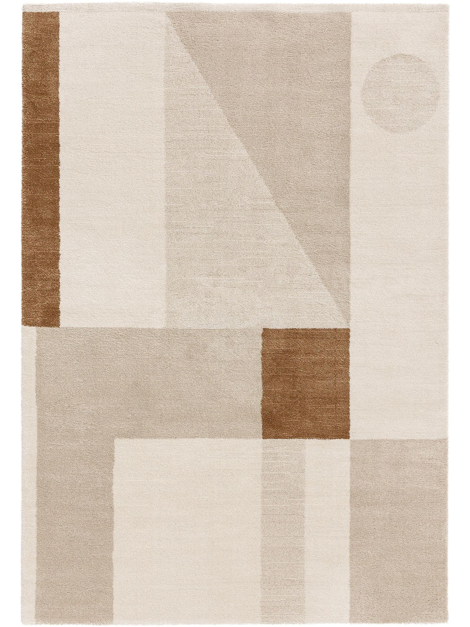 Teppich aus 100% Polypropylen in Beige mit 21 bis 30 mm hohem Flor von benuta Nest