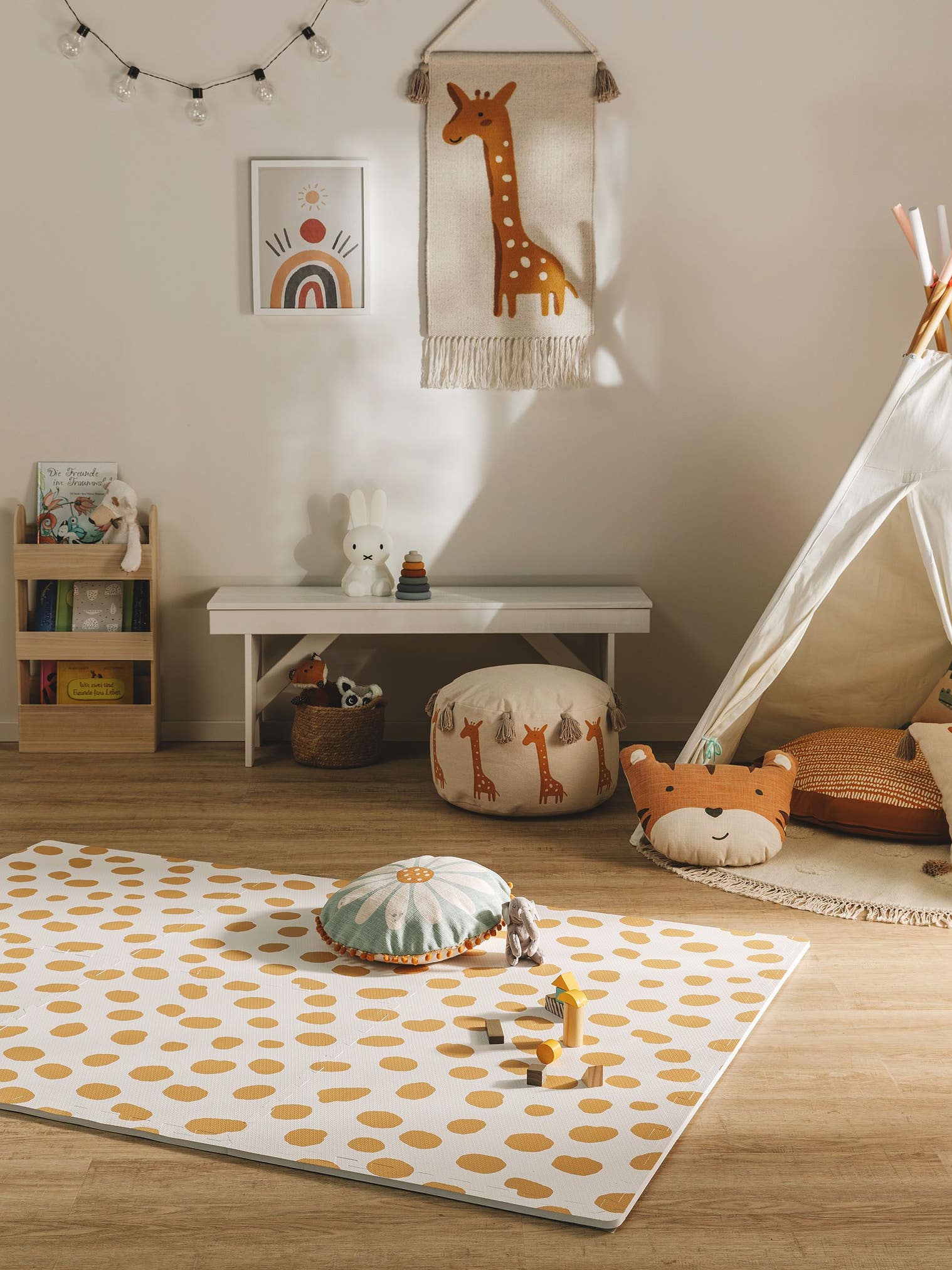 Speelmat Savannah Crème/Geel in AnimalDesign-ontwerp van 100% EVA-Schuimstof door Lytte