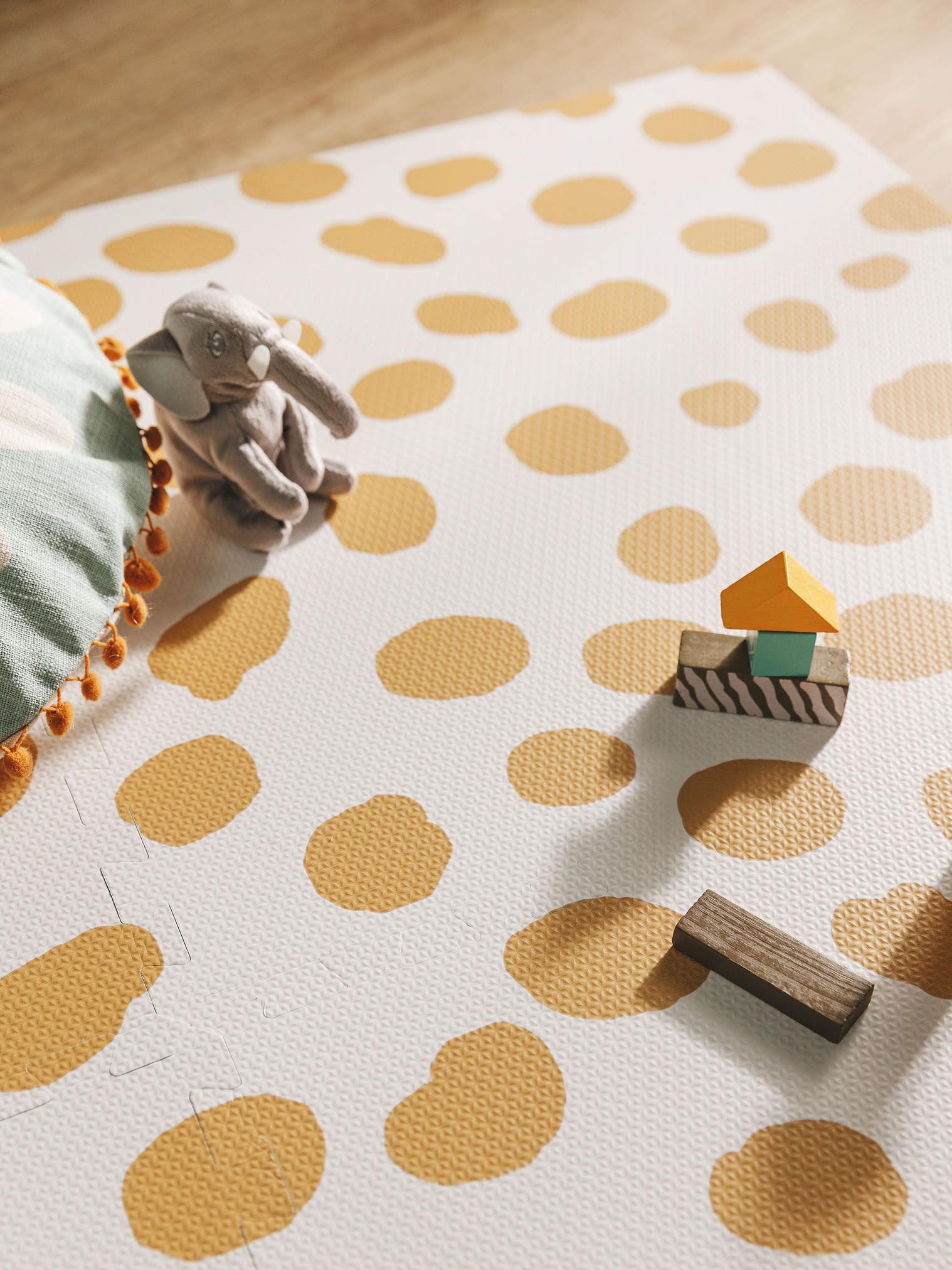 Speelmat Savannah Crème/Geel in AnimalDesign-ontwerp van 100% EVA-Schuimstof door Lytte