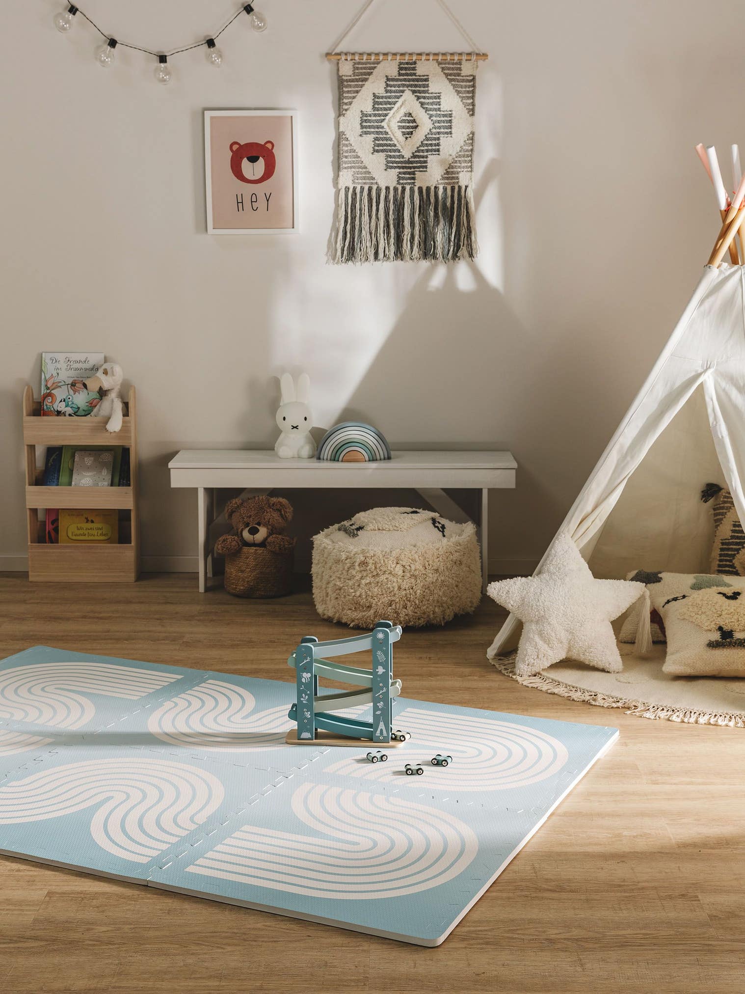 Spielmatte Archie Blau im Design Kindermotive aus 100% EVA-Schaumstoff von Lytte