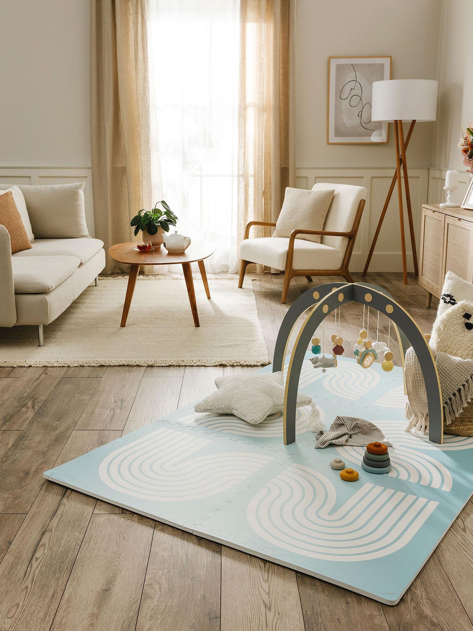Spielmatte Archie Blau im Design Kindermotive aus 100% EVA-Schaumstoff von Lytte