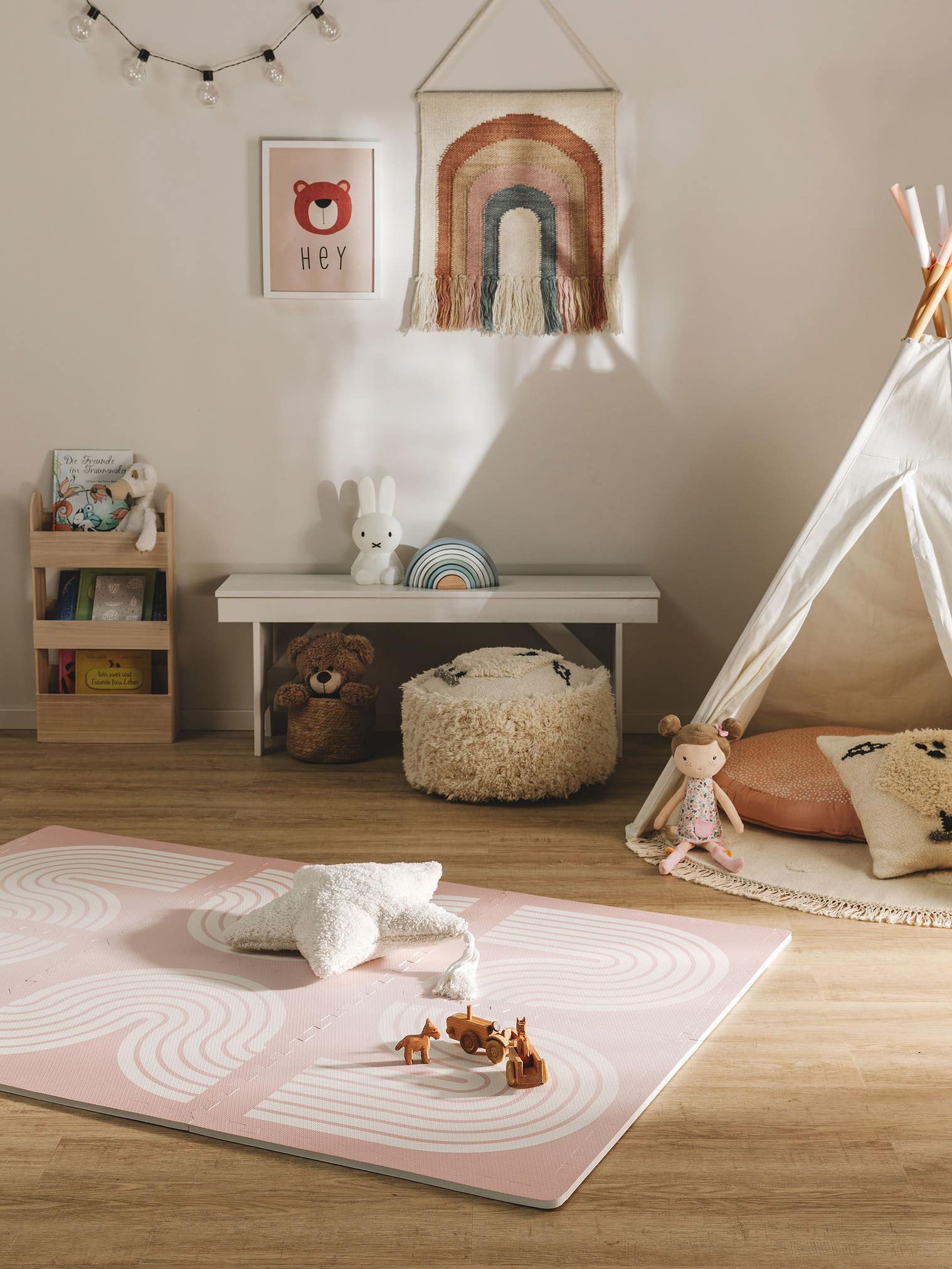 Spielmatte Archie Rosa im Design Kindermotive aus 100% EVA-Schaumstoff von Lytte