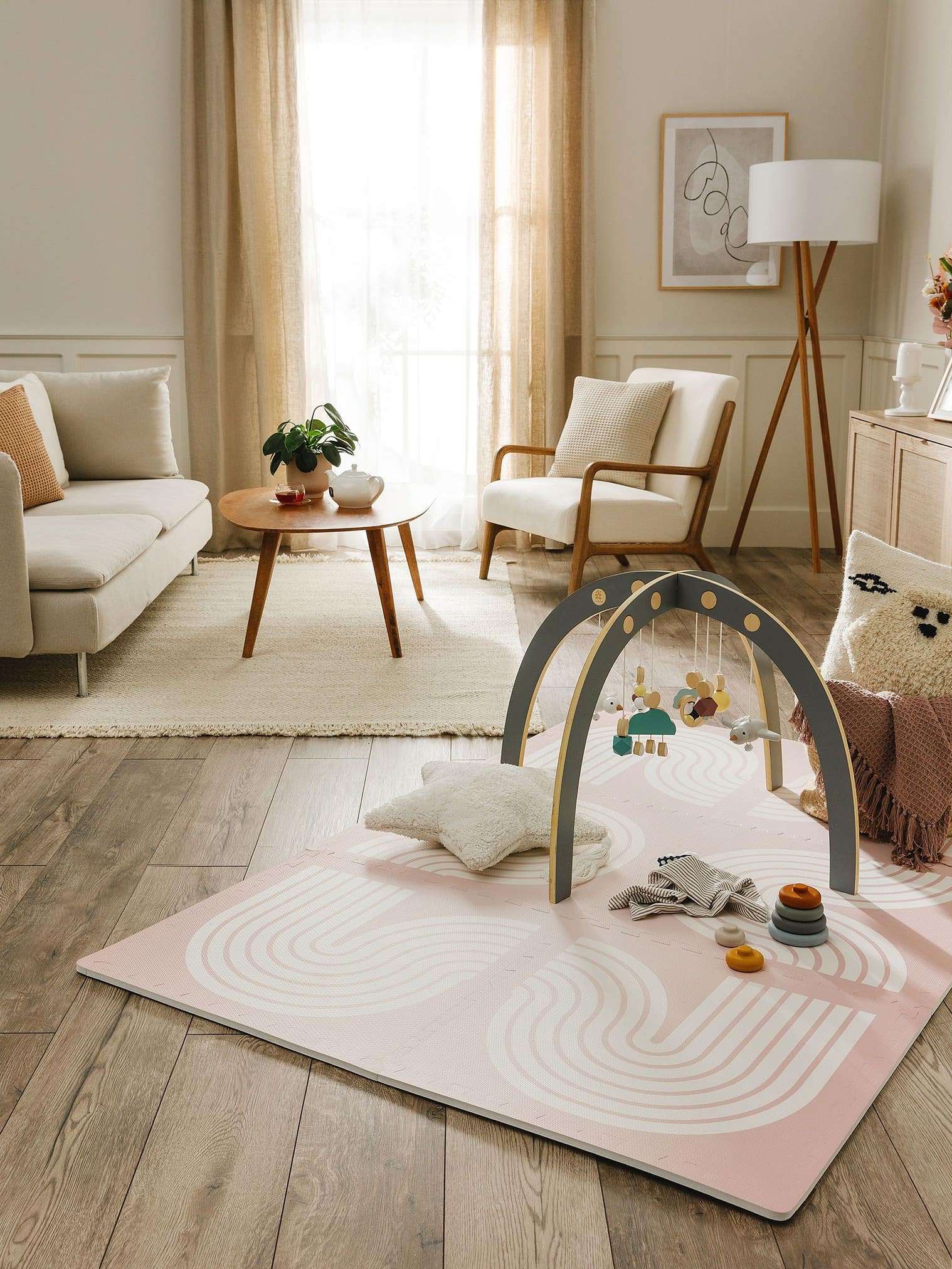 Spielmatte Archie Rosa im Design Kindermotive aus 100% EVA-Schaumstoff von Lytte