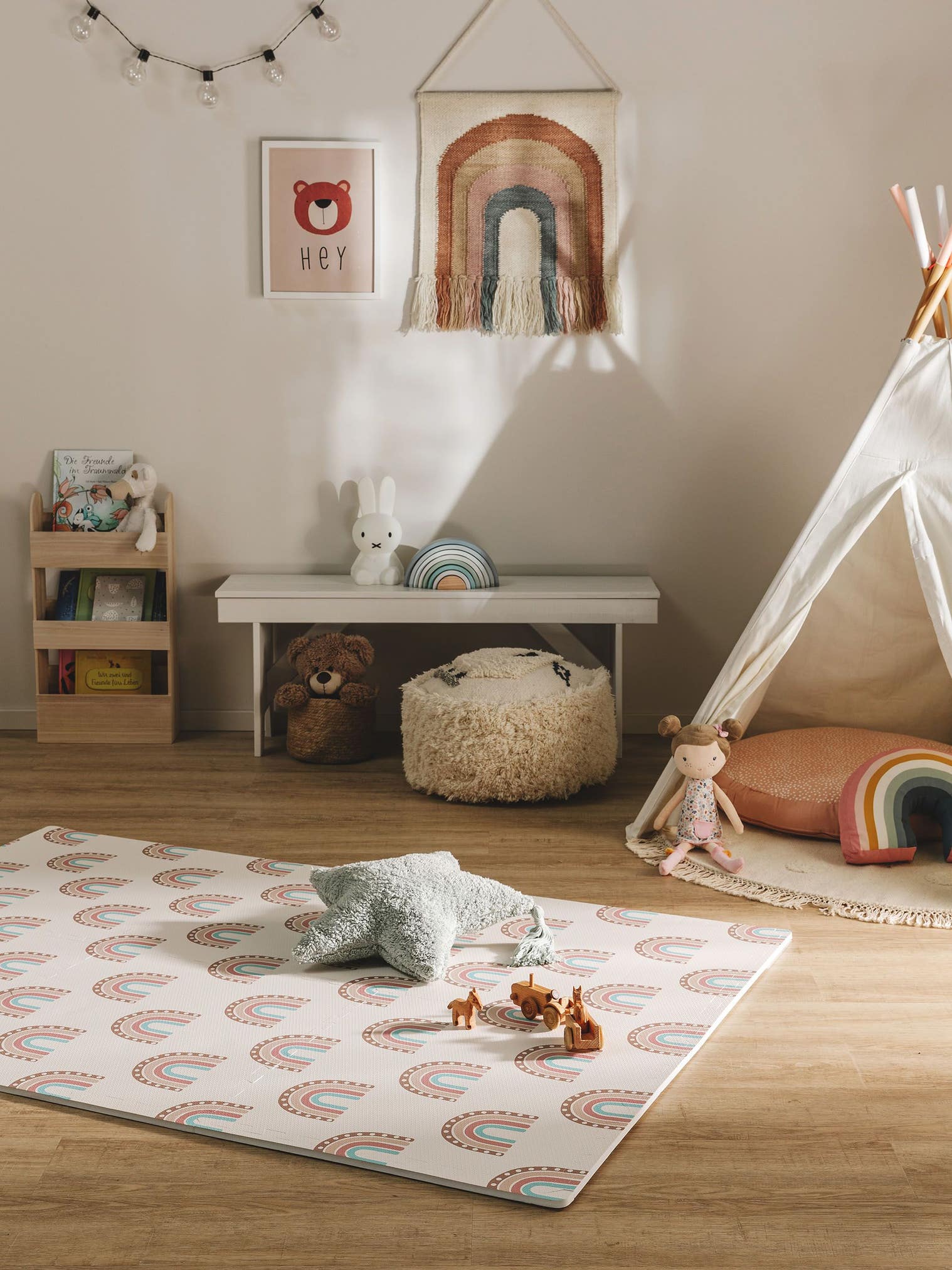 Spielmatte Rainbow Multicolor im Design Kindermotive aus 100% EVA-Schaumstoff von Lytte