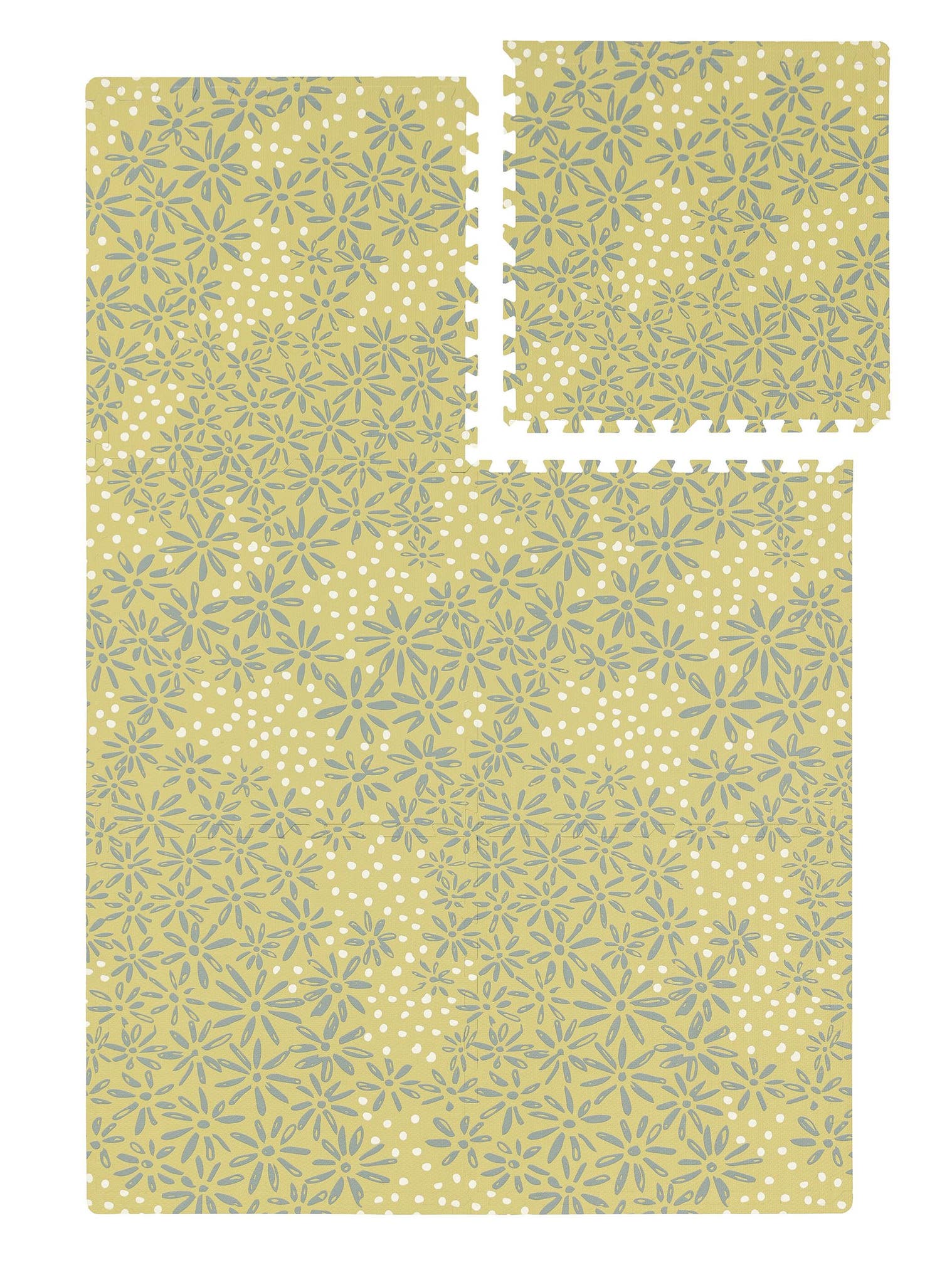 Spielmatte Daisy Grün im Design Botanicals&Florals aus 100% EVA-Schaumstoff von Lytte