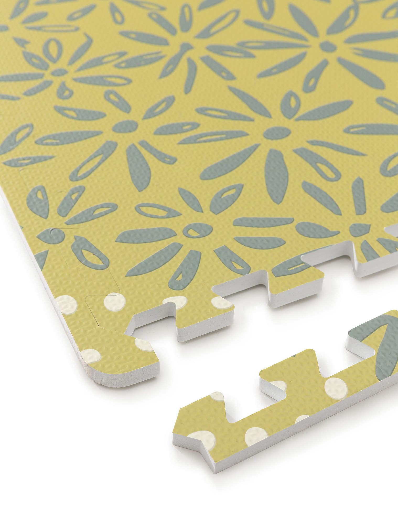 Spielmatte Daisy Grün im Design Botanicals&Florals aus 100% EVA-Schaumstoff von Lytte