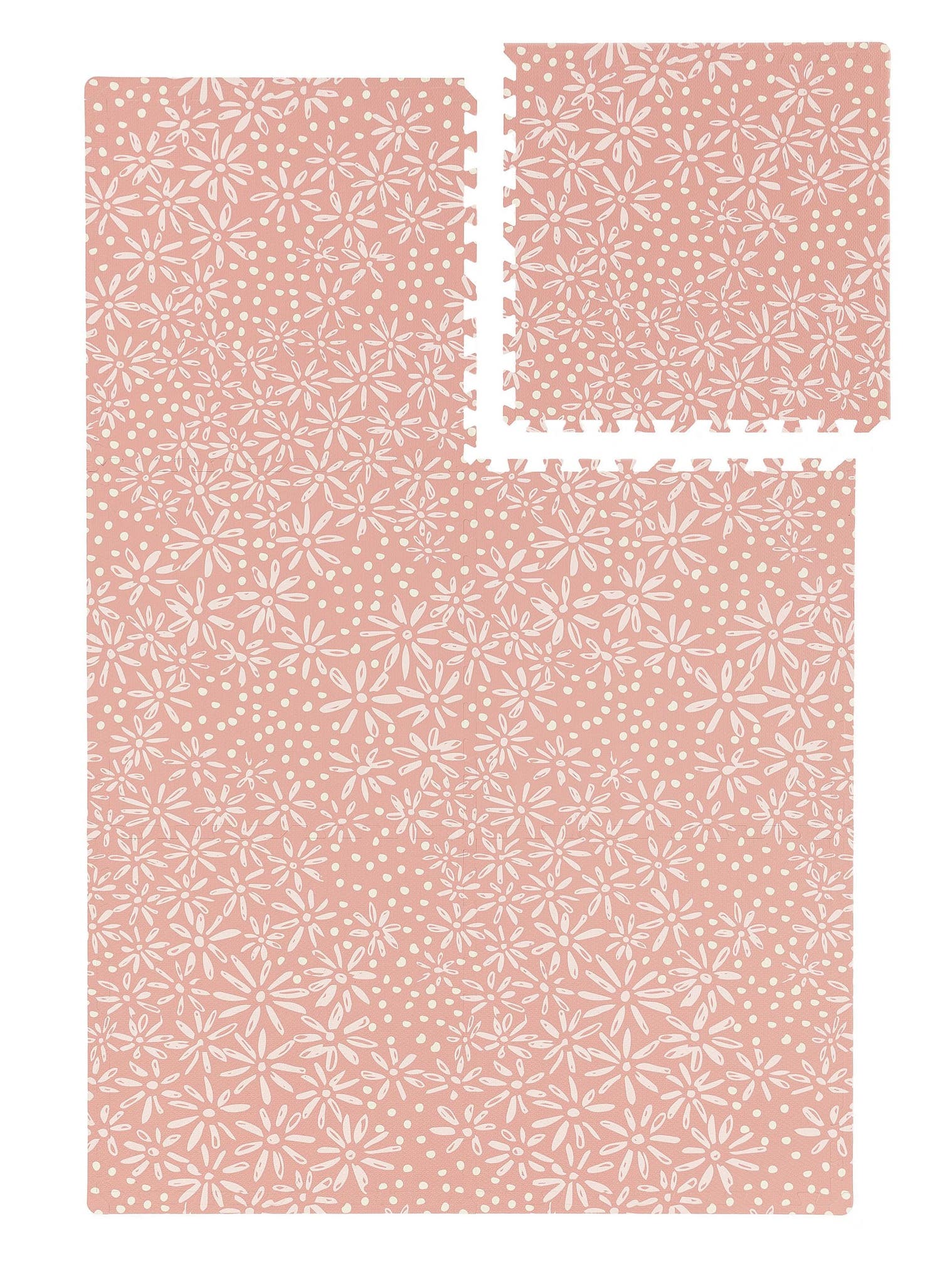 Spielmatte Daisy Rosa im Design Botanicals&Florals aus 100% EVA-Schaumstoff von Lytte