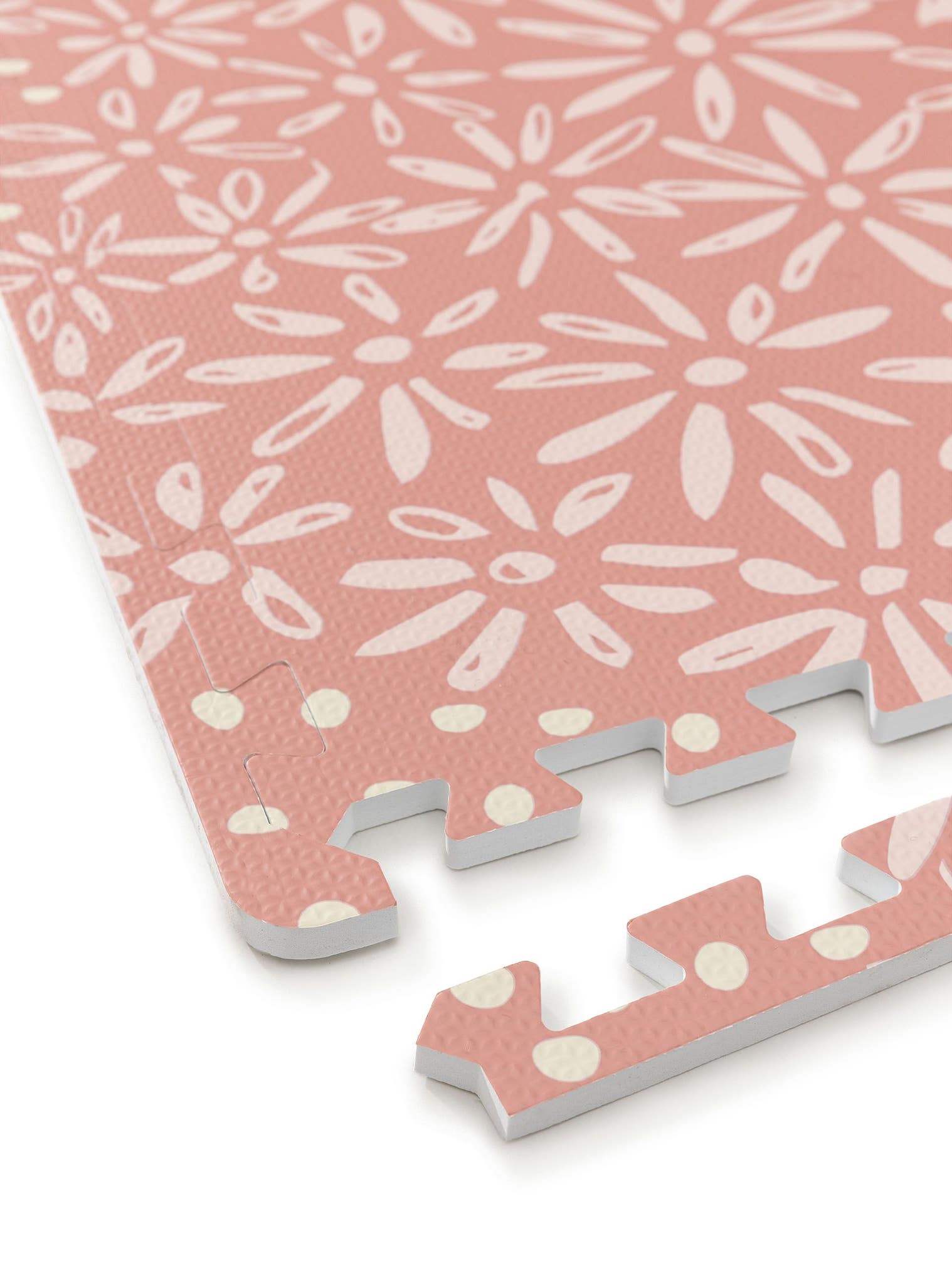 Spielmatte Daisy Rosa im Design Botanicals&Florals aus 100% EVA-Schaumstoff von Lytte