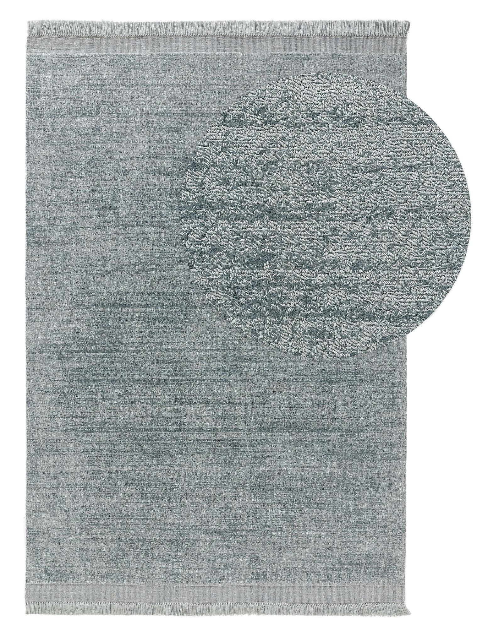 Alfombra de 80% Polyester, 20% Algodón en Turquesa con un pelo de {{Placeholder_Pile Height}} de altura de benuta Pure