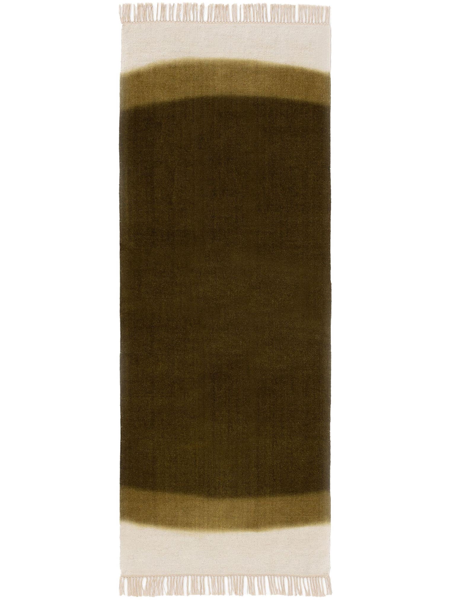 Teppich aus 80% Wolle, 20% Baumwolle in Grün mit bis 5 mm hohem Flor von benuta Pop