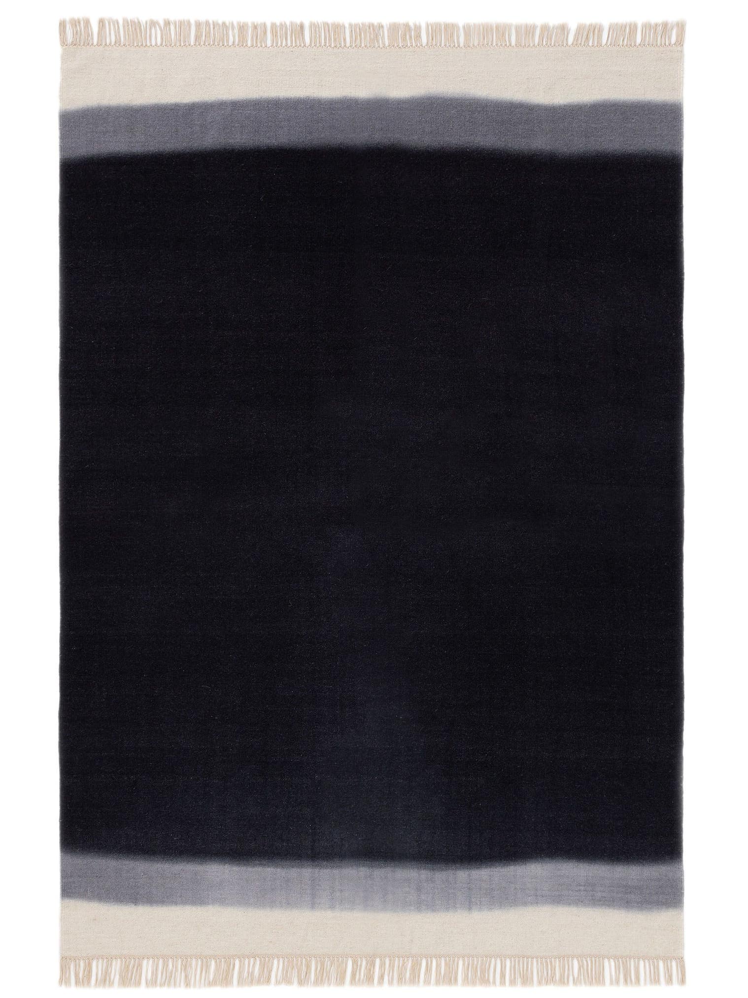 Tapis en 80% laine, 20% coton en Bleu avec une pile de 1- 5 mm de hauteur de benuta Pop