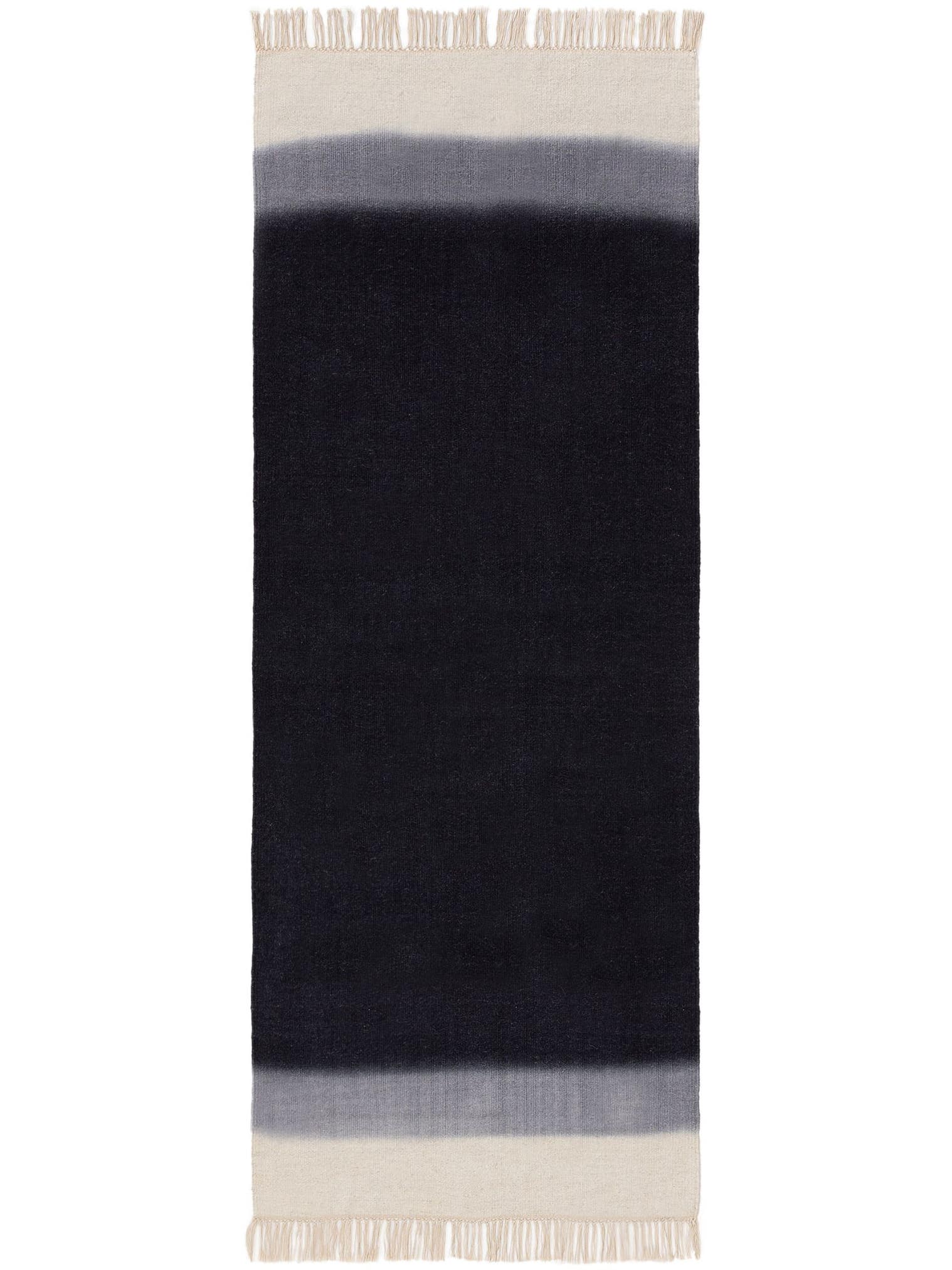 Teppich aus 80% Wolle, 20% Baumwolle in Blau mit bis 5 mm hohem Flor von benuta Pop