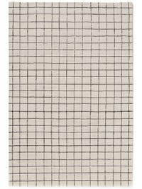 Wollteppich Grid Schwarz/Weiß