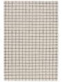 Uldtæppe Grid Sort/Hvid