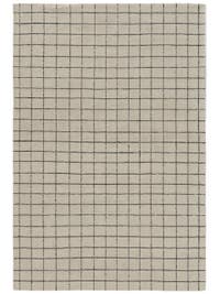 Wollteppich Grid Taupe