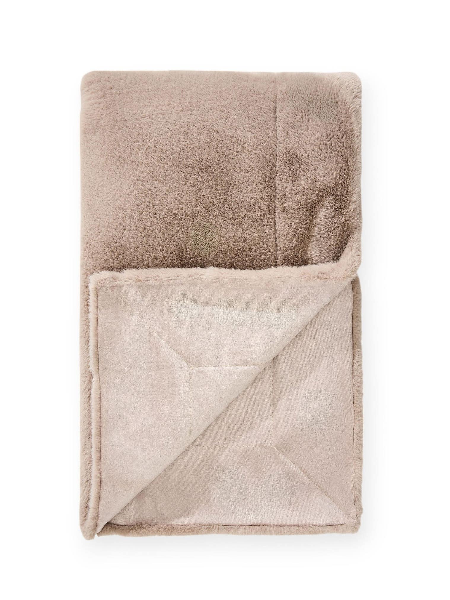 Plaid Dave Beige i Uni-design lavet af 100% Polyester fra benuta Nest