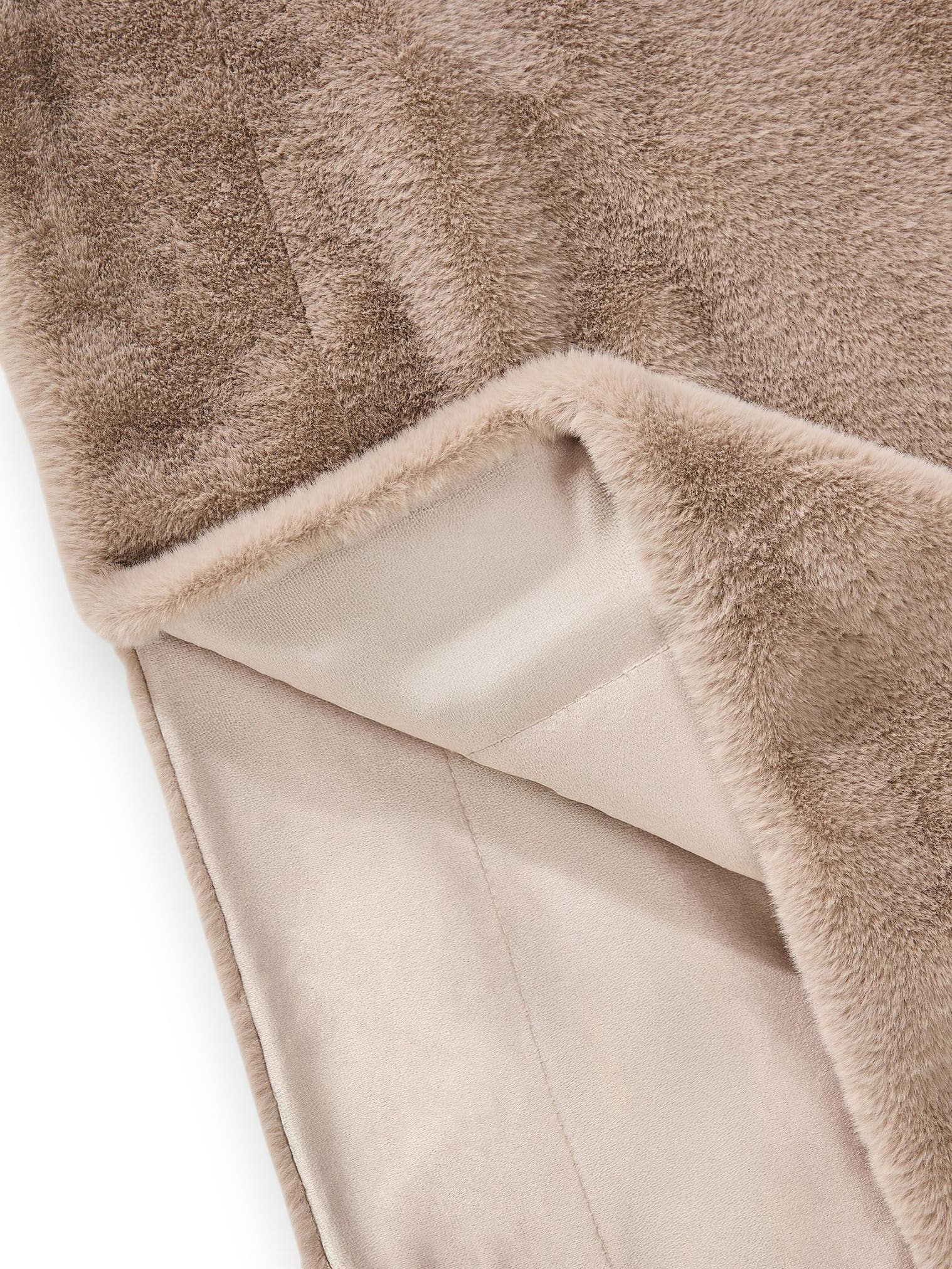 Plaid Dave Beige i Uni-design lavet af 100% Polyester fra benuta Nest