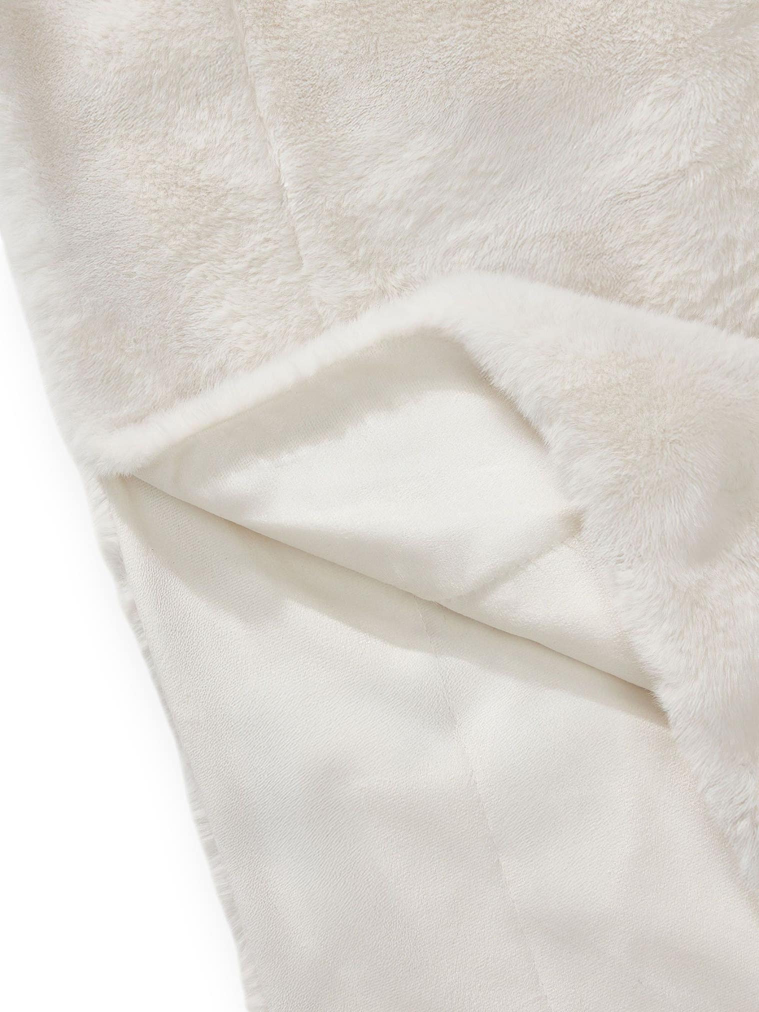 Plaid Dave Cremehvid i Uni-design lavet af 100% Polyester fra benuta Nest
