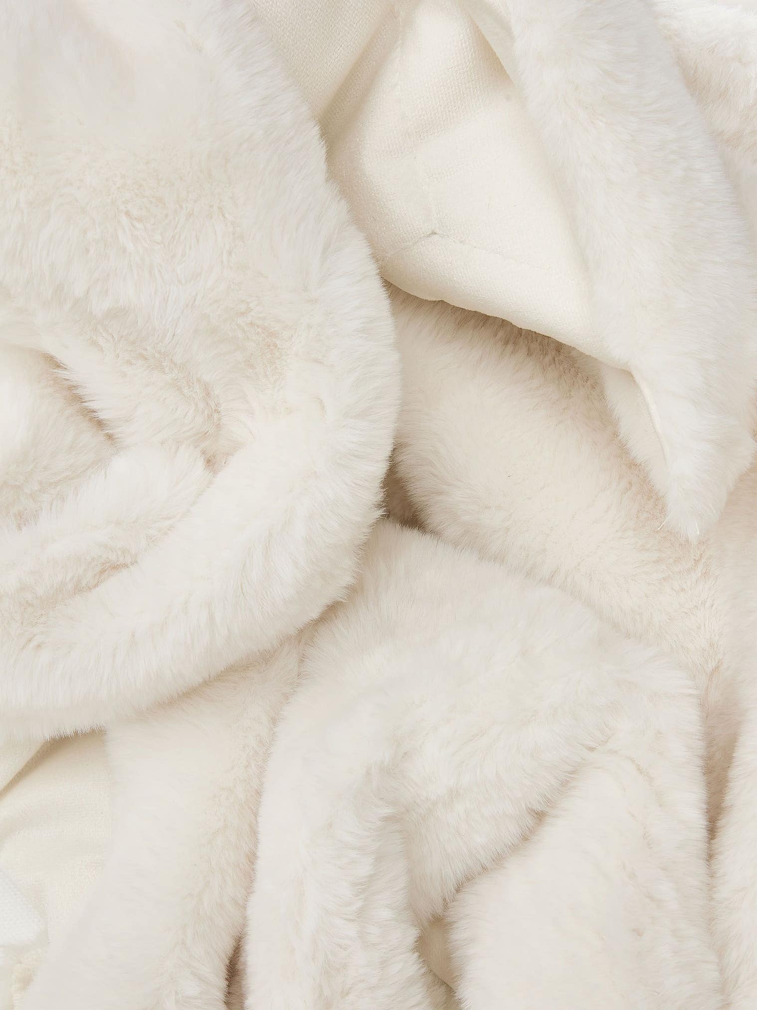 Plaid Dave Cremehvid i Uni-design lavet af 100% Polyester fra benuta Nest