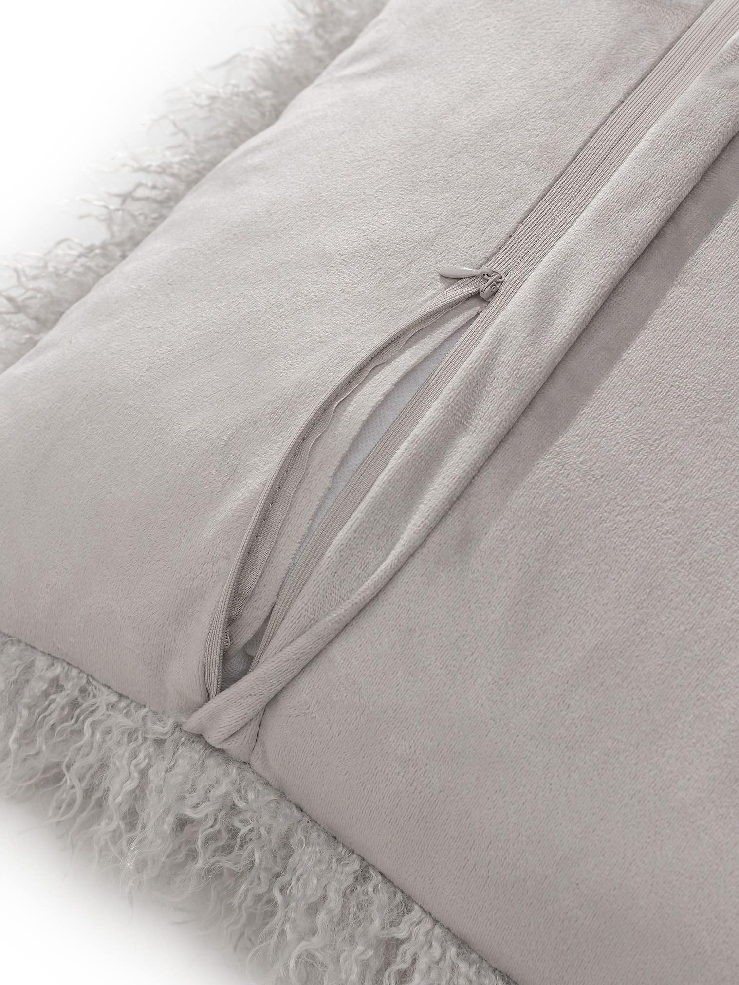 Poszewka Oscar szary com design Uni em 100% poliester da benuta Nest