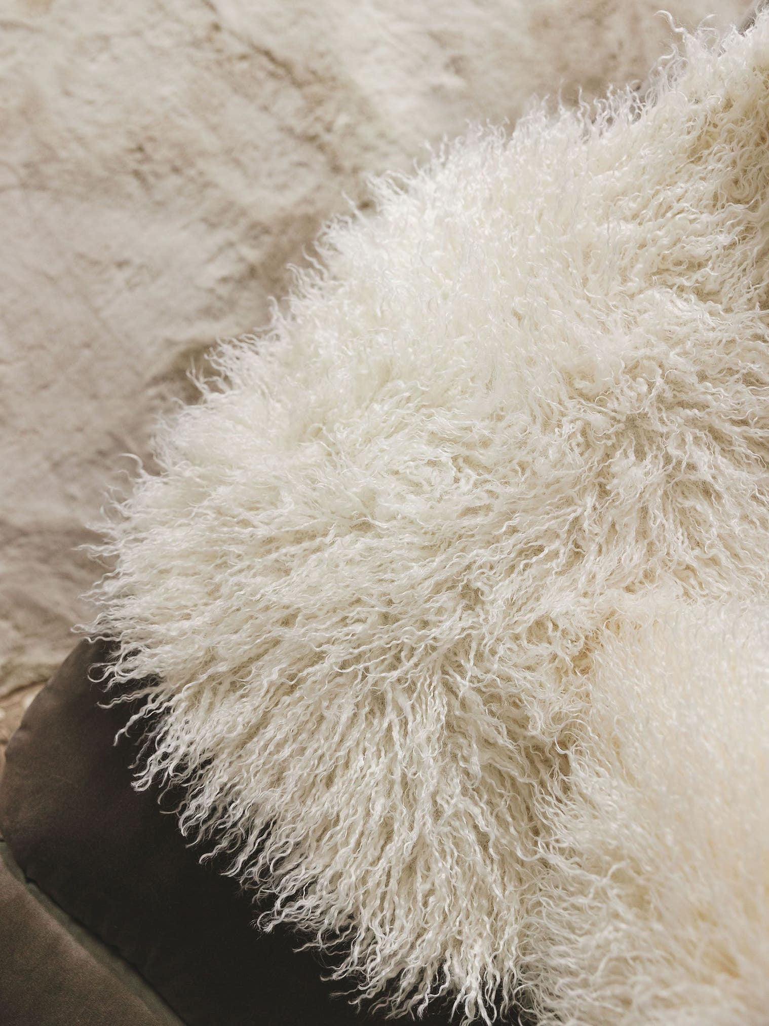 Rug made of 100% Polyester in Beige with a 6 - 10 mm high pile by benuta Nest