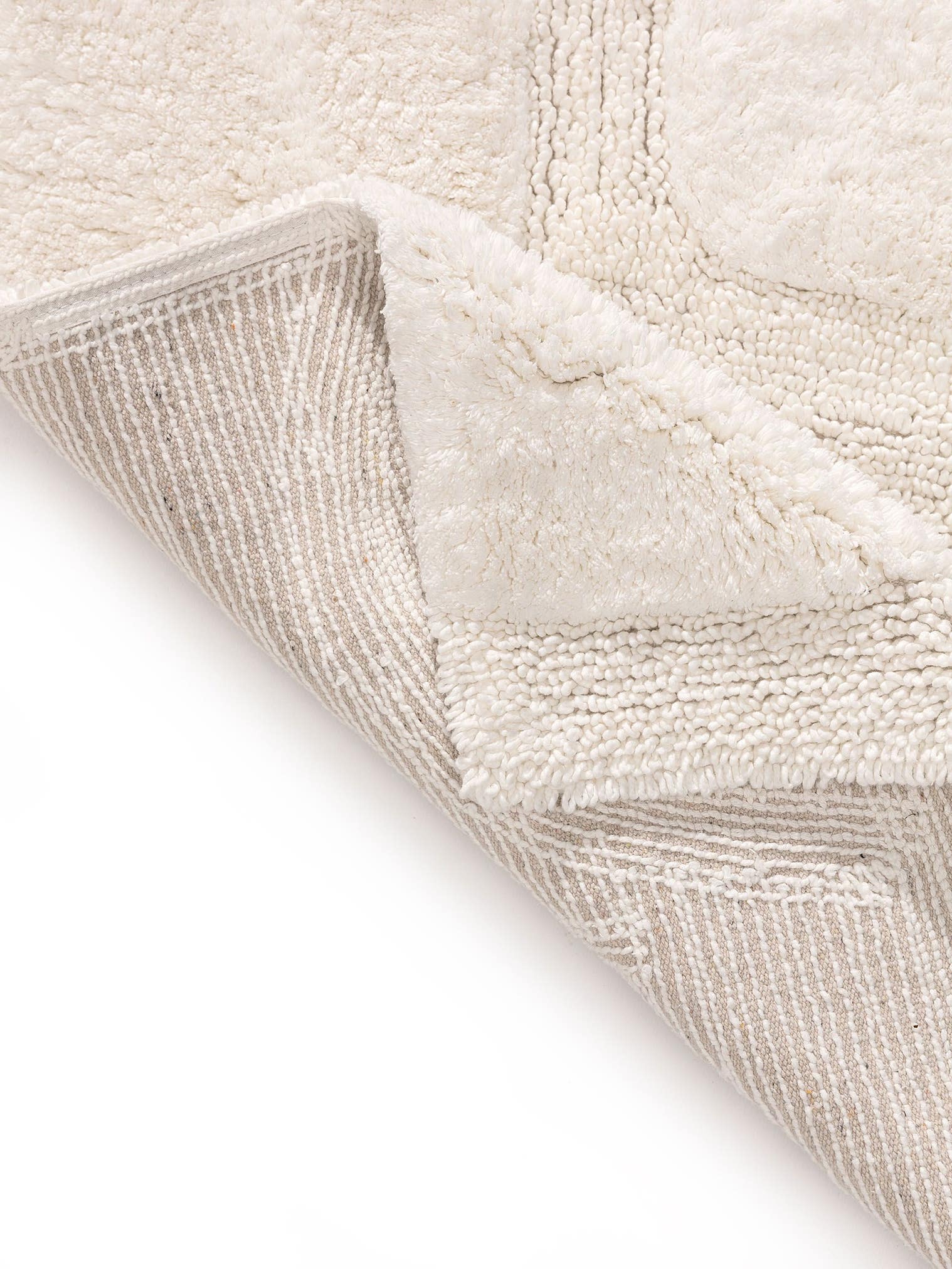 Tappeto di 100% Cotone in Bianco con pelo alto 6 - 10 mm da benuta Nest