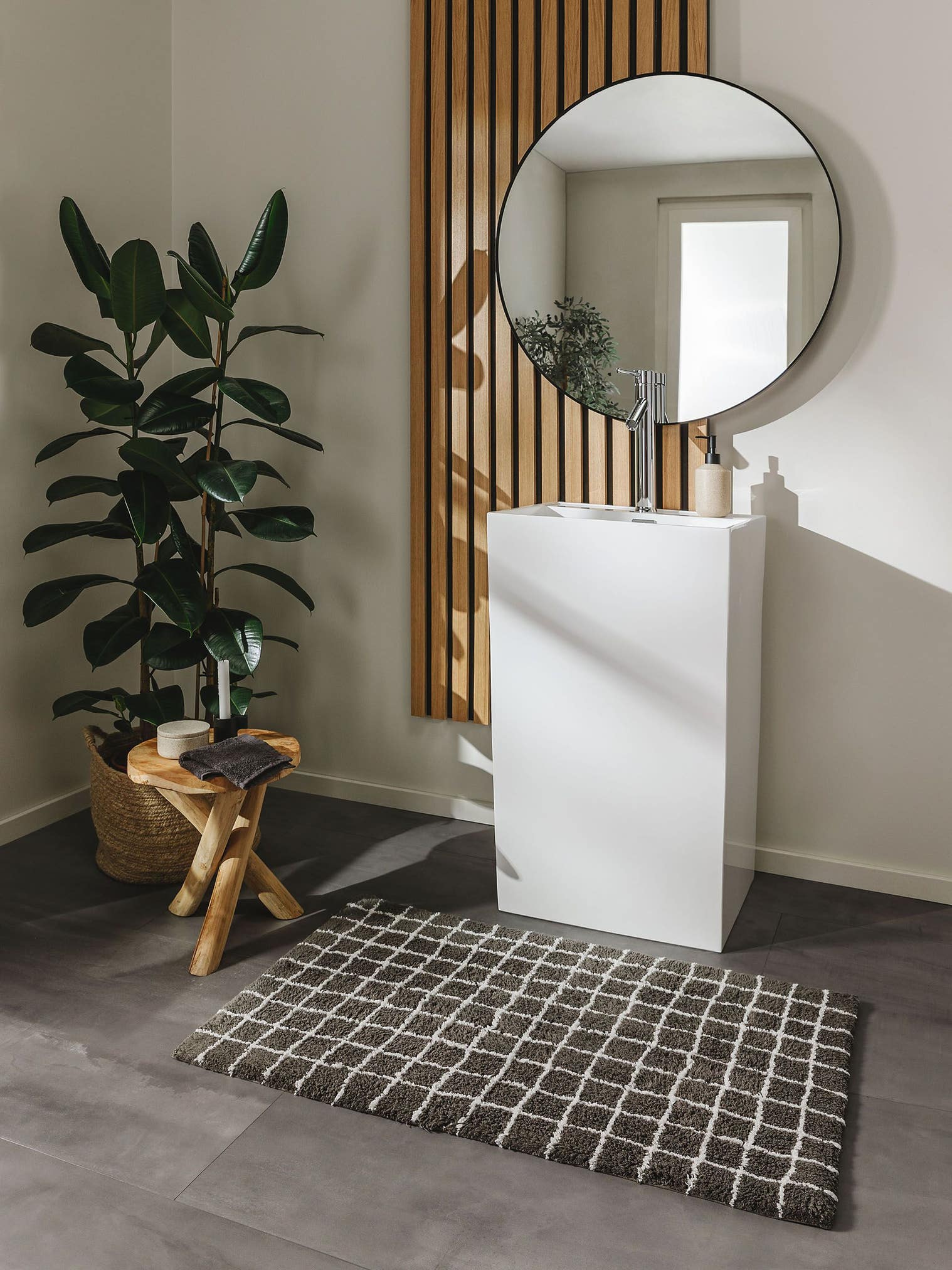 Tappeto di 100% Cotone in Grigio con pelo alto 6 - 10 mm da benuta Nest