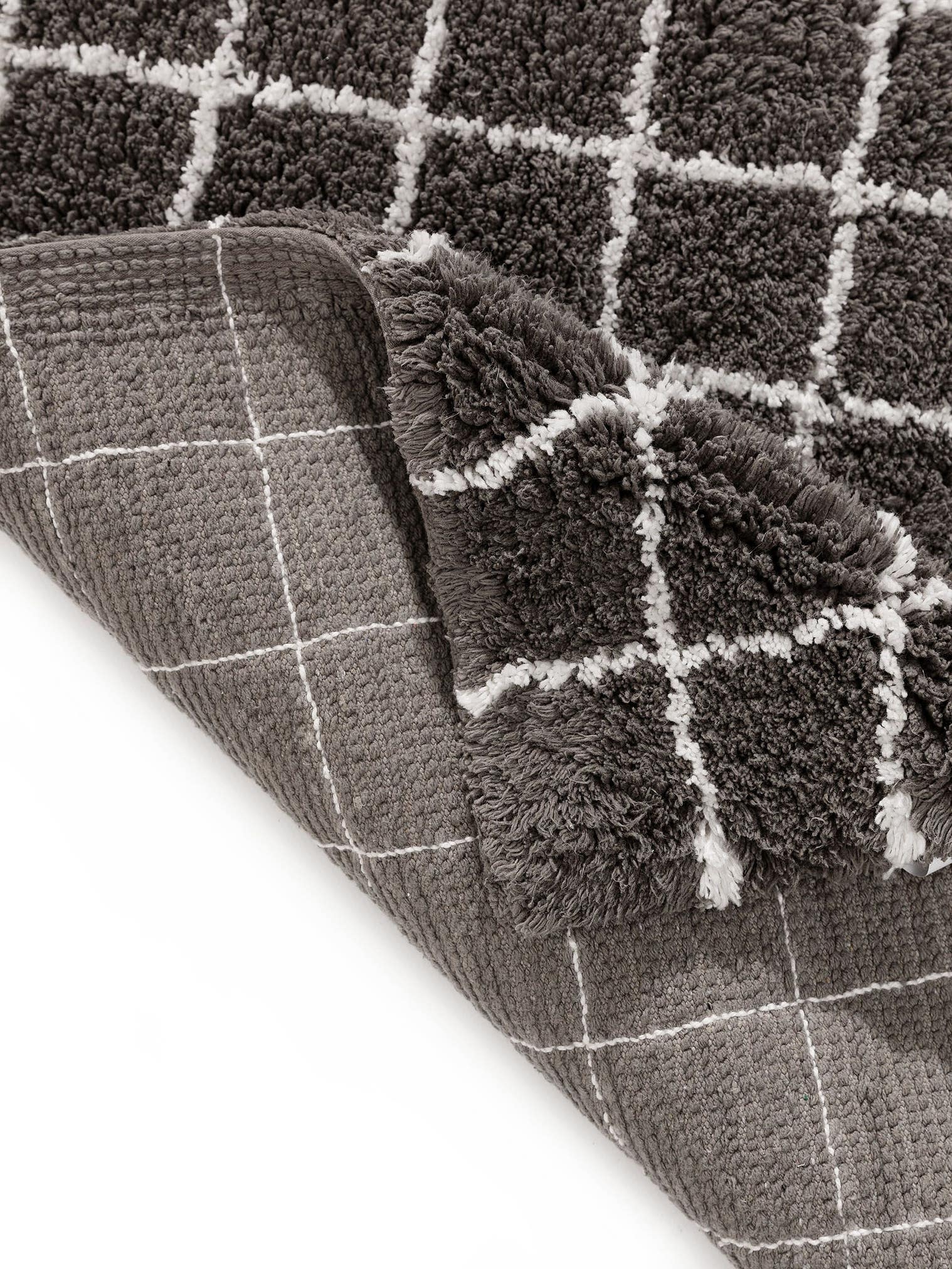Tappeto di 100% Cotone in Grigio con pelo alto 6 - 10 mm da benuta Nest