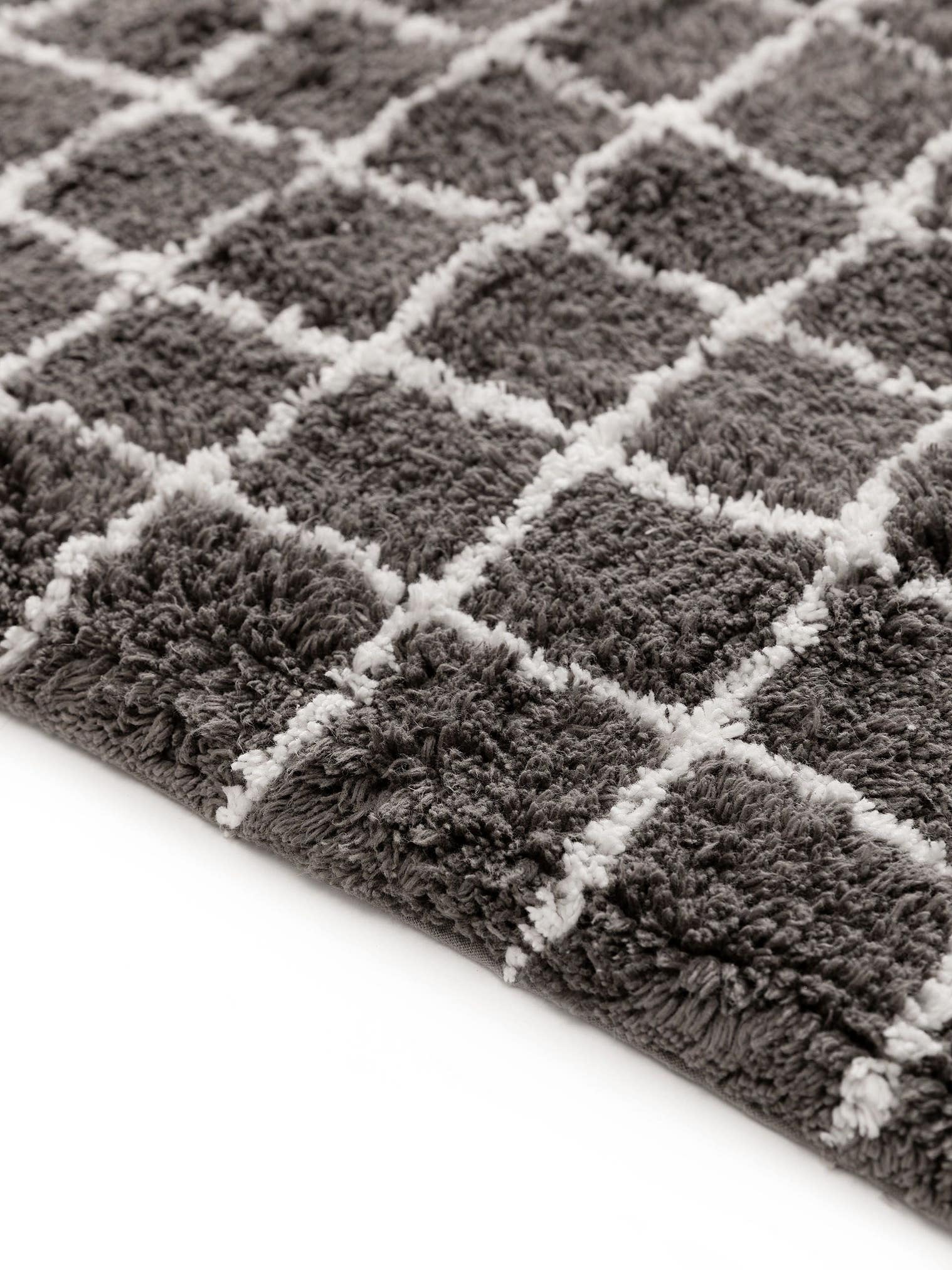 Tappeto di 100% Cotone in Grigio con pelo alto 6 - 10 mm da benuta Nest