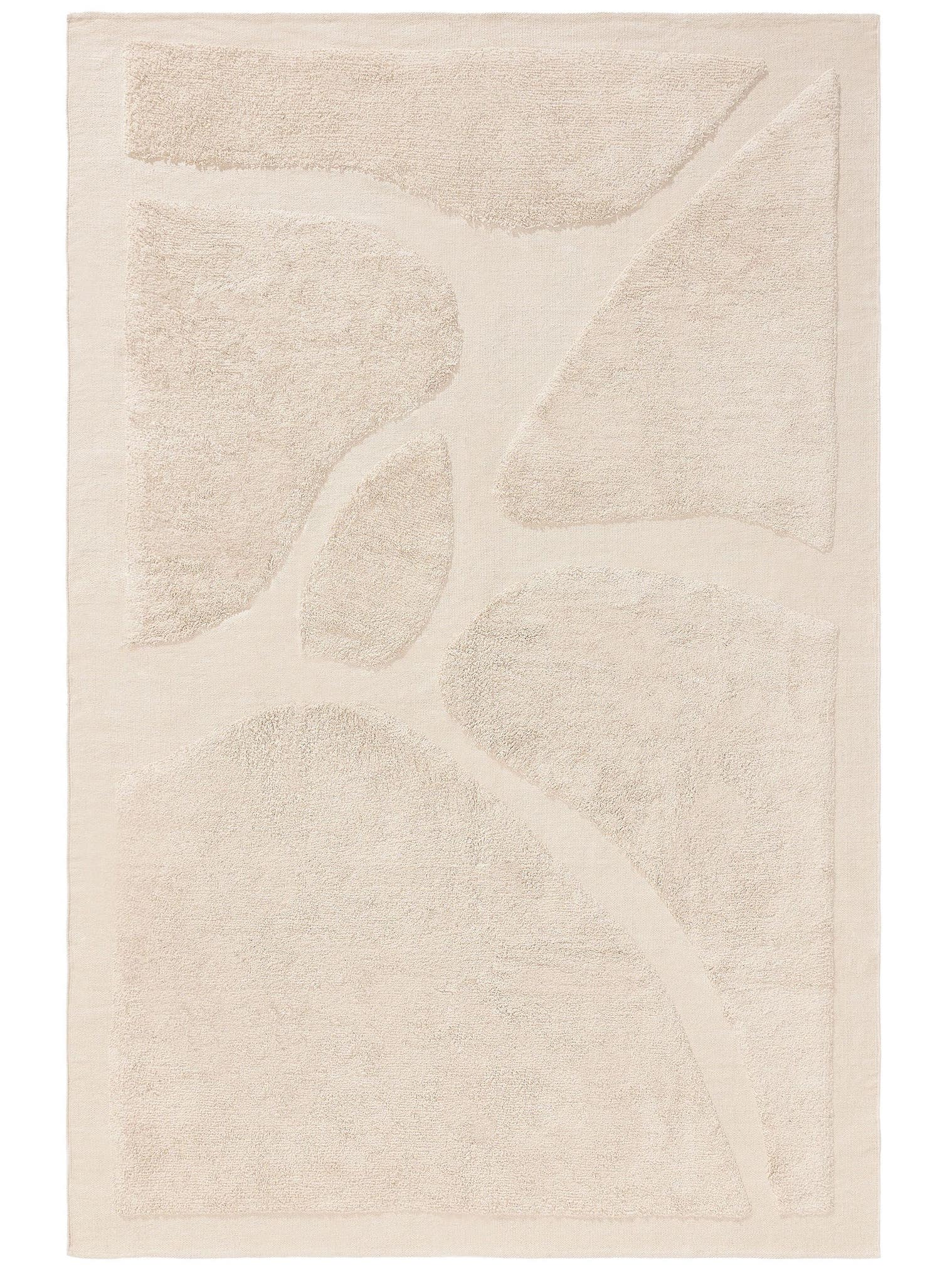 Tapis en 100% Coton (organic) en Beige avec une pile de 6 - 10 mm de hauteur de benuta Pop