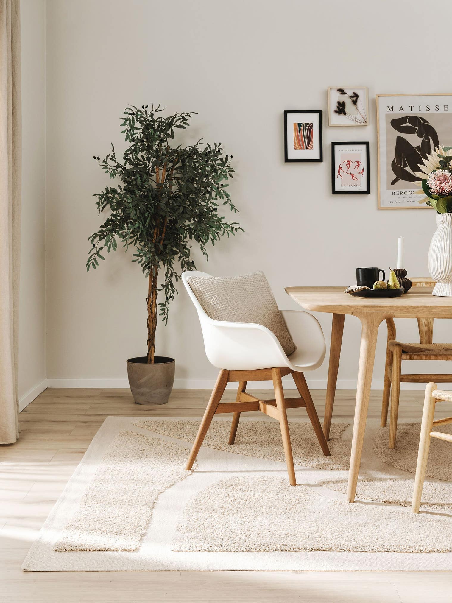 Tapis en 100% Coton (organic) en Beige avec une pile de 6 - 10 mm de hauteur de benuta Pop