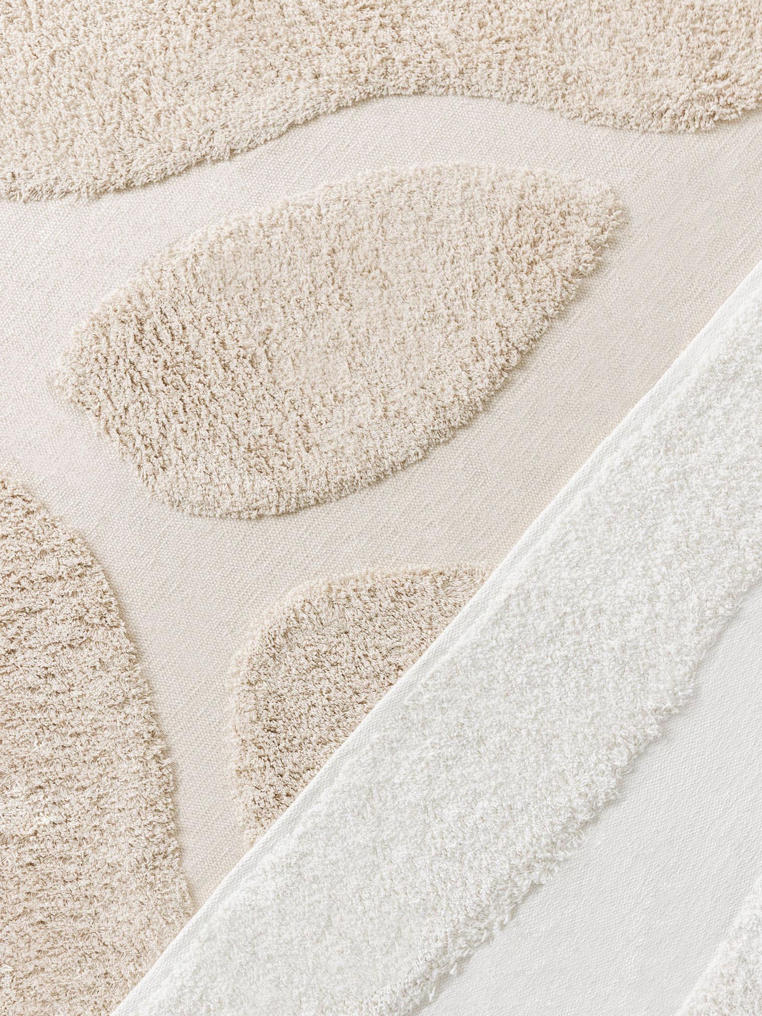 Tapis en 100% Coton (organic) en Beige avec une pile de 6 - 10 mm de hauteur de benuta Pop