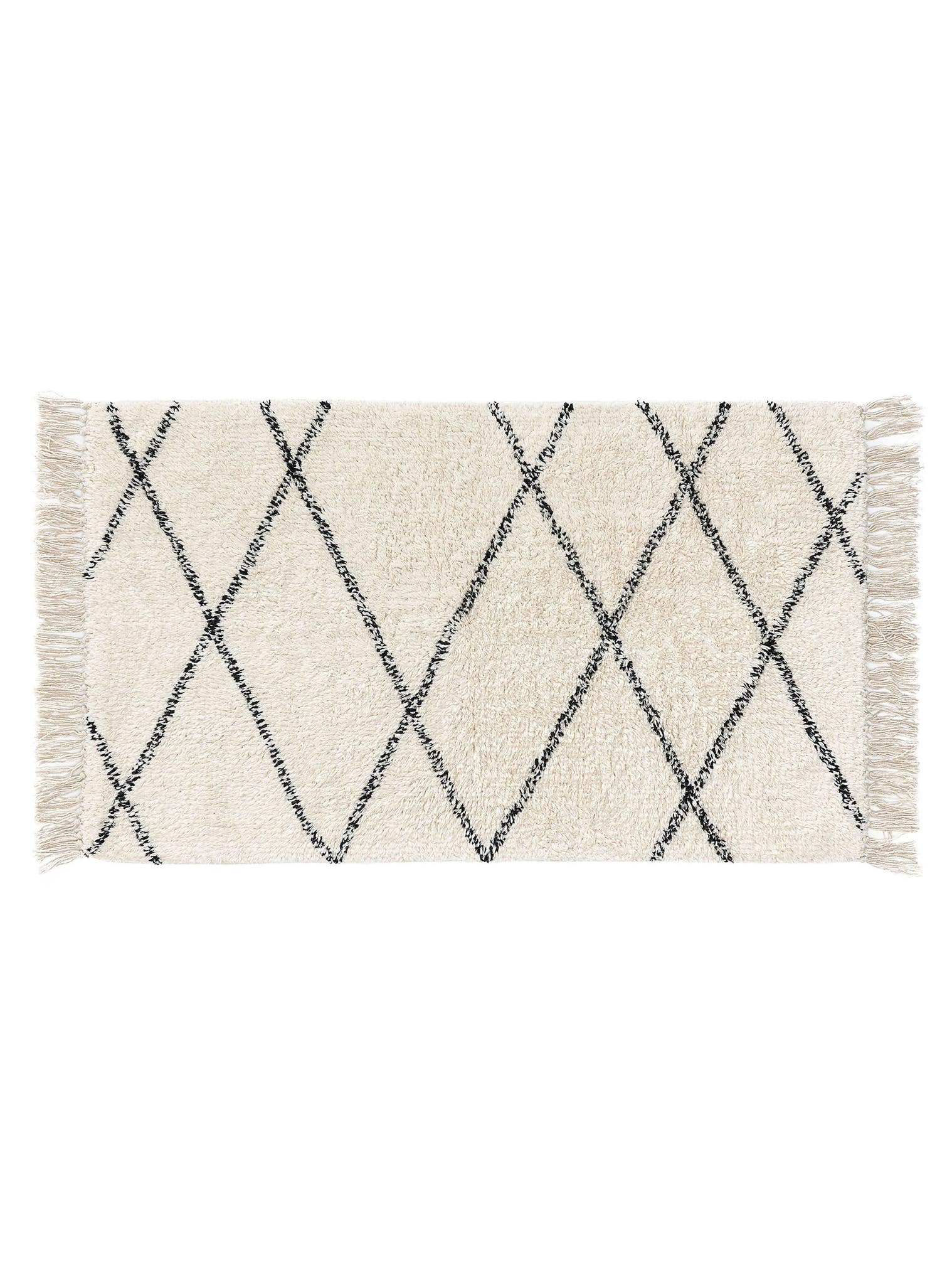 Teppich aus 100% Baumwolle in Beige mit 6 bis 10 mm hohem Flor von benuta Nest