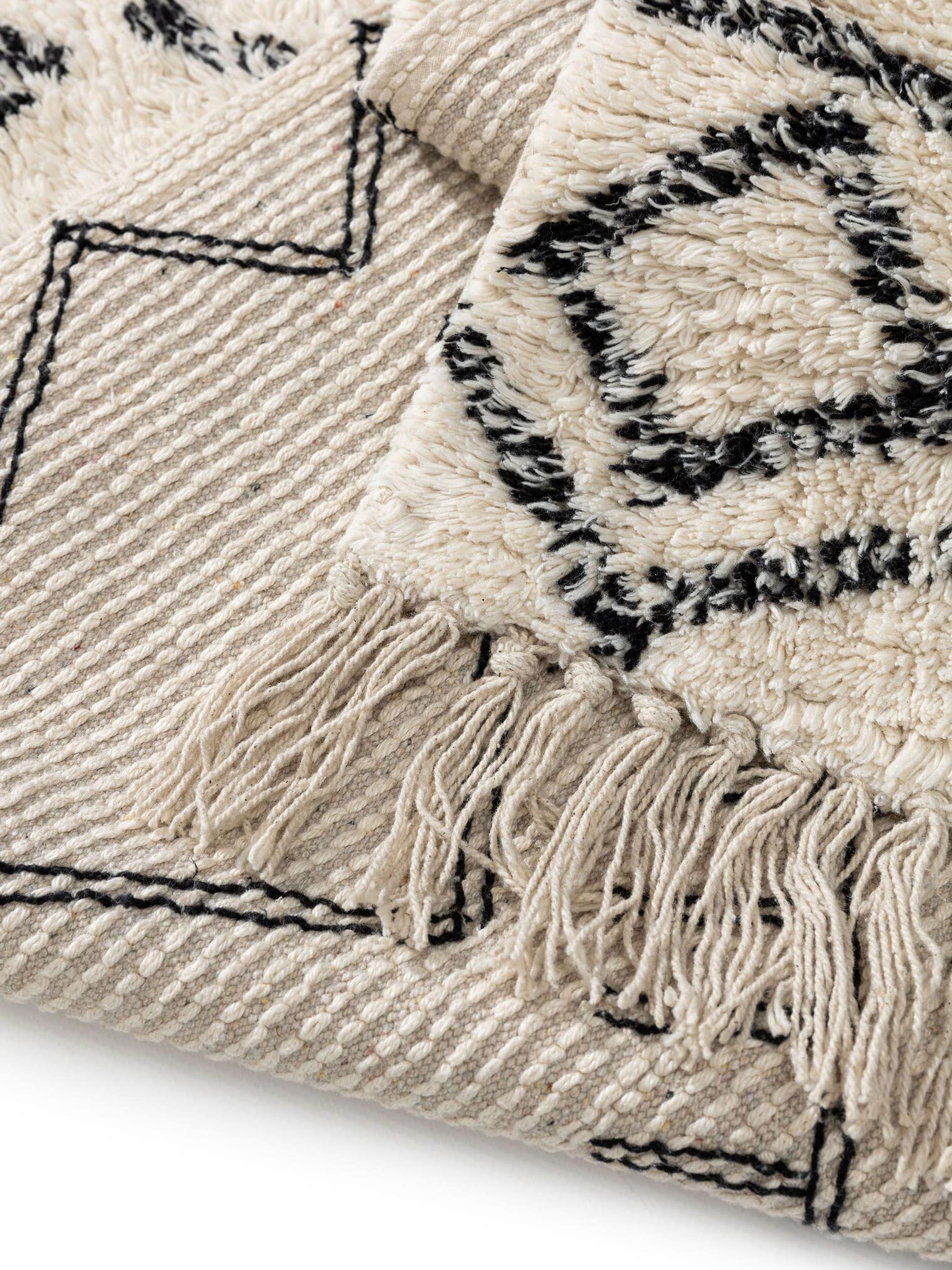Teppich aus 100% Baumwolle in Beige mit 6 bis 10 mm hohem Flor von benuta Nest