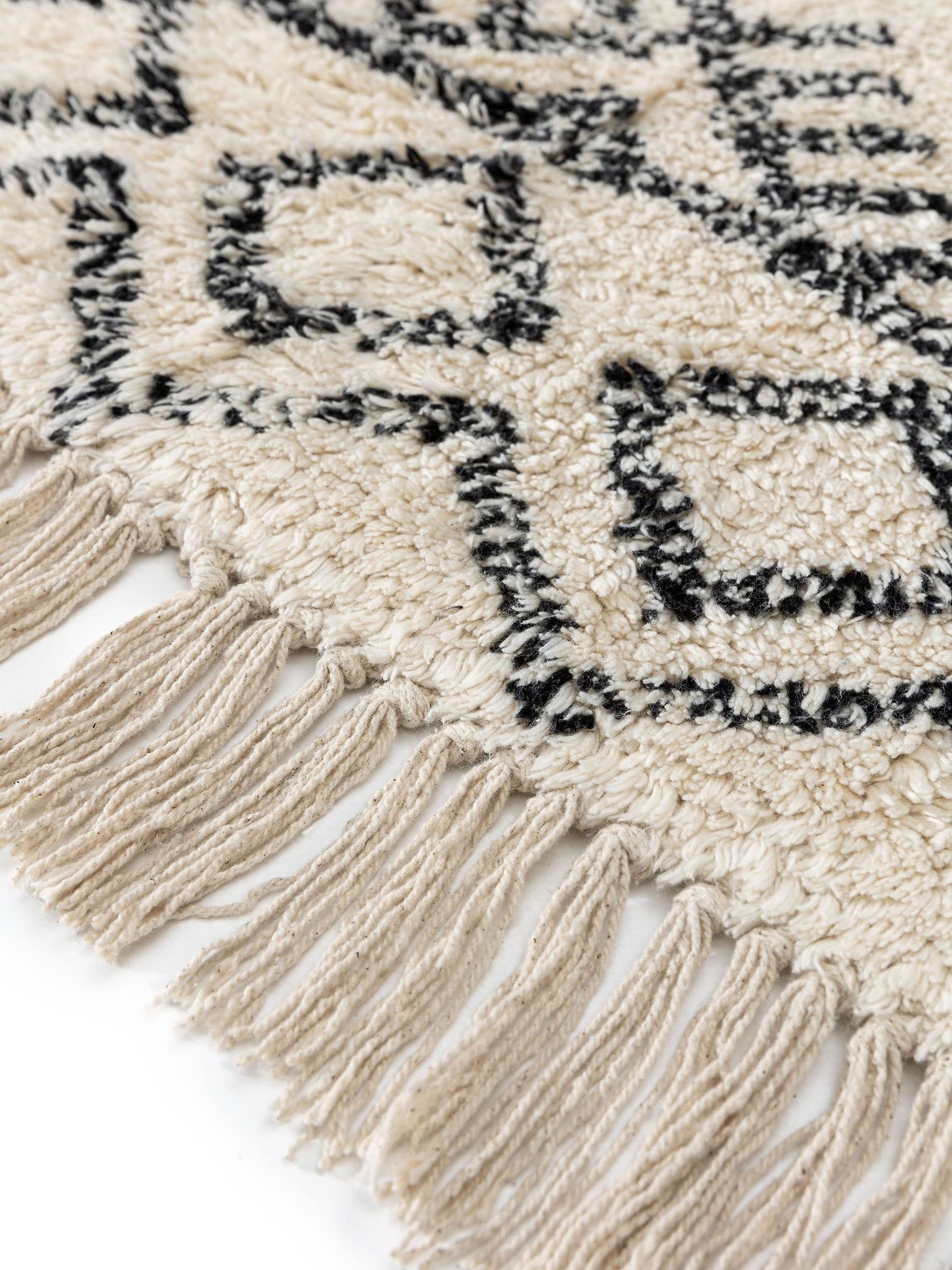 Teppich aus 100% Baumwolle in Beige mit 6 bis 10 mm hohem Flor von benuta Nest