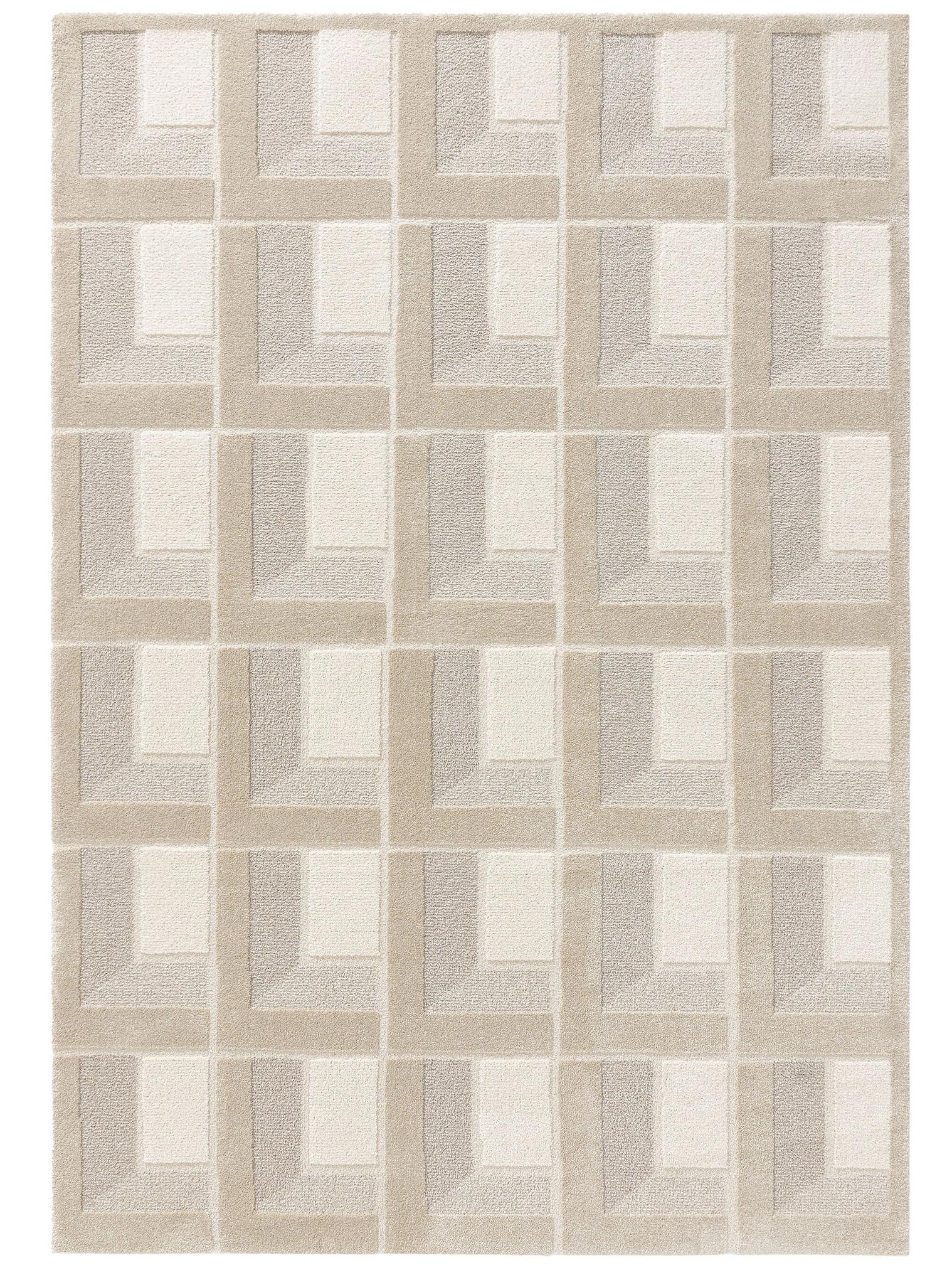 Teppich aus 60% Polypropylen, 40% Polyester in Beige mit 11 bis 20 mm hohem Flor von benuta Nest
