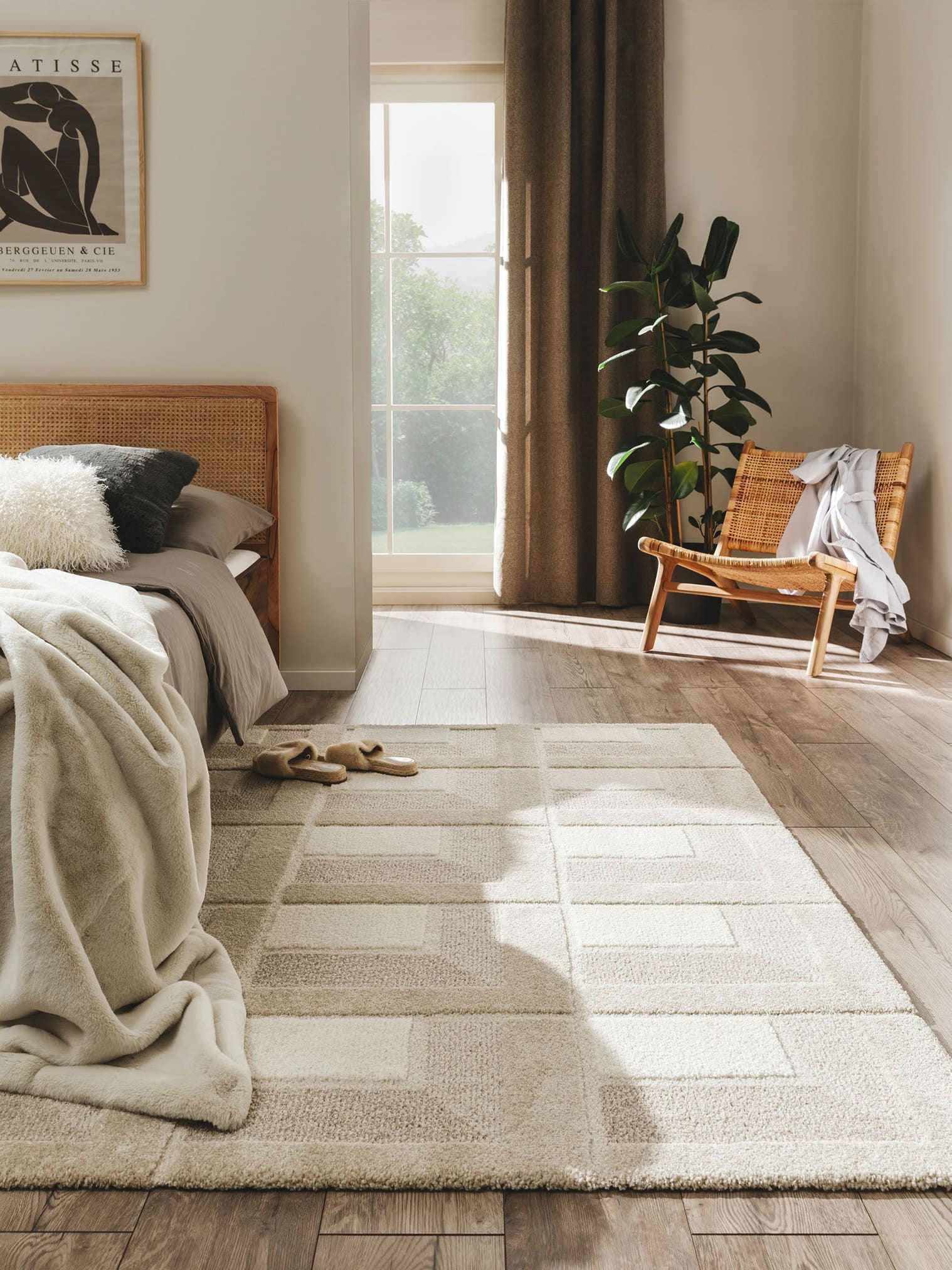 Teppich aus 60% Polypropylen, 40% Polyester in Beige mit 11 bis 20 mm hohem Flor von benuta Nest