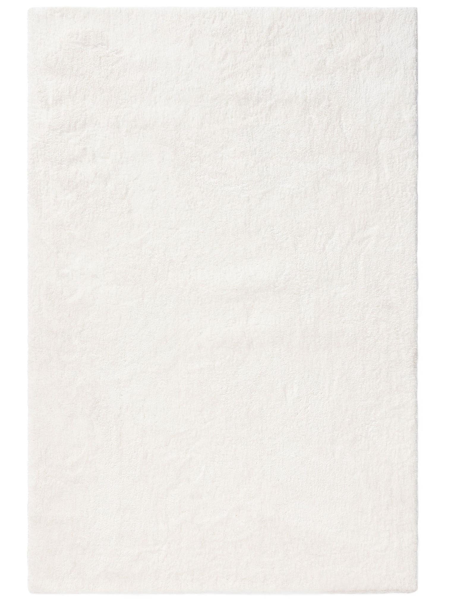 Matta av 100% Polyester i Vit med 31 - 40 mm hög lugg från benuta Nest